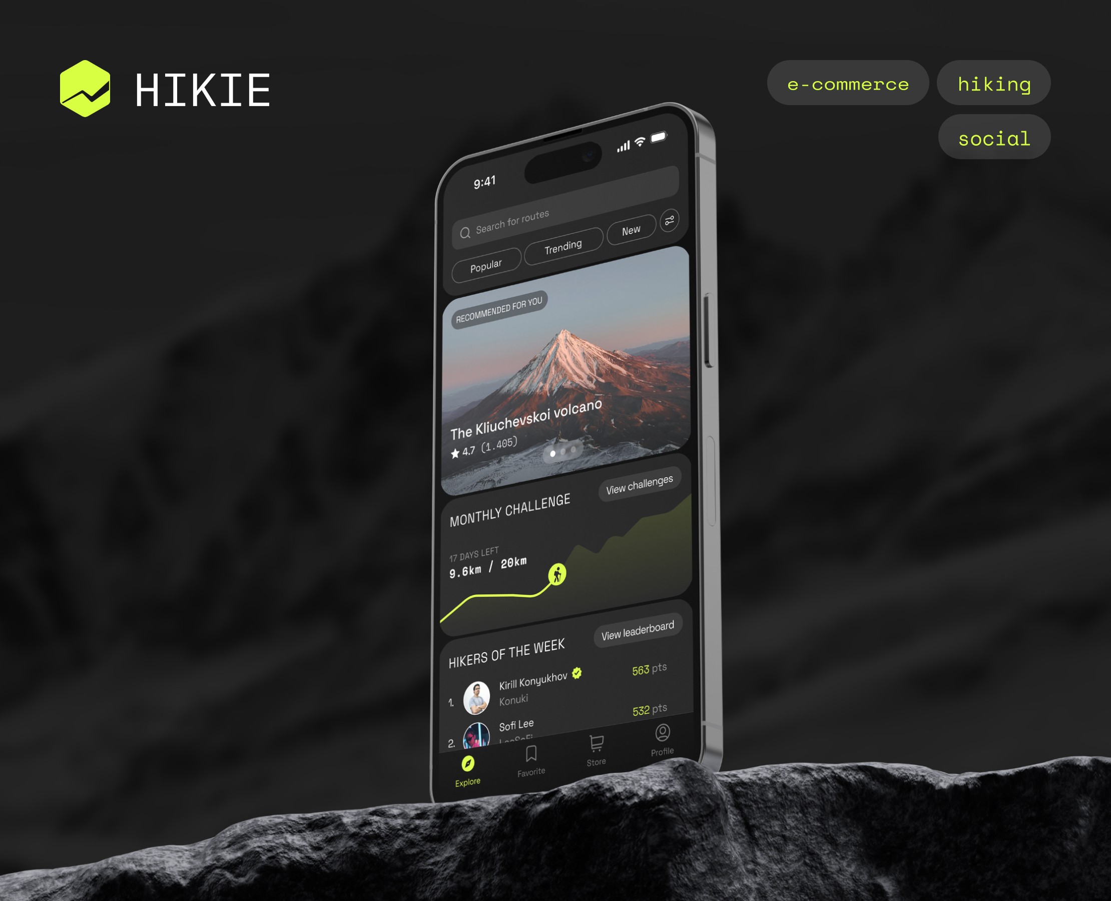 Hikie - mobile app на Dprofile
