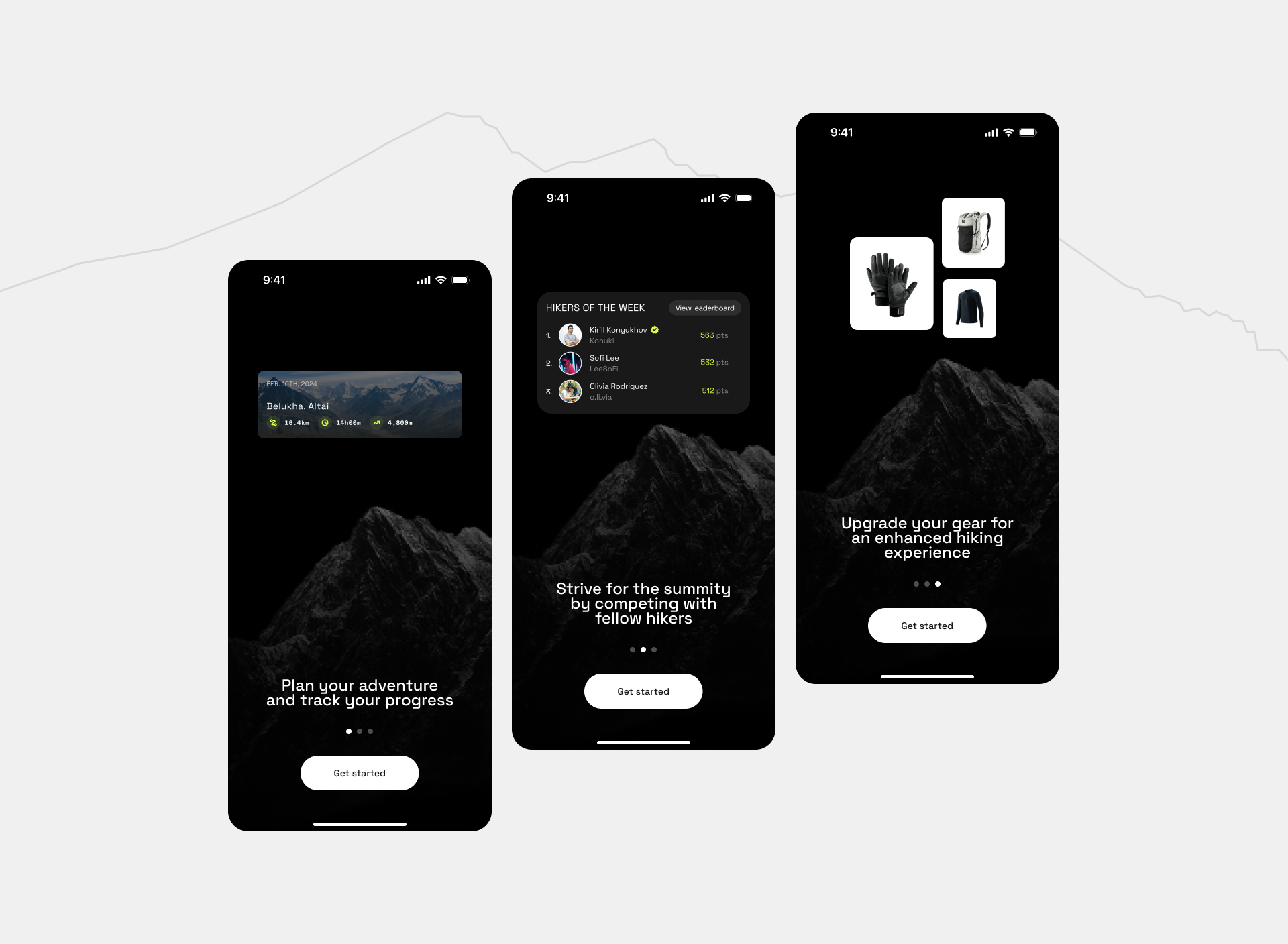 Hikie - mobile app — Изображение №3 — Интерфейсы на Dprofile
