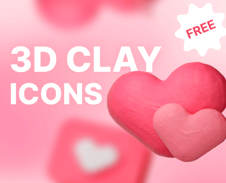 3D ИКОНКИ - FREE 3D CLAY ICONS на Dprofile