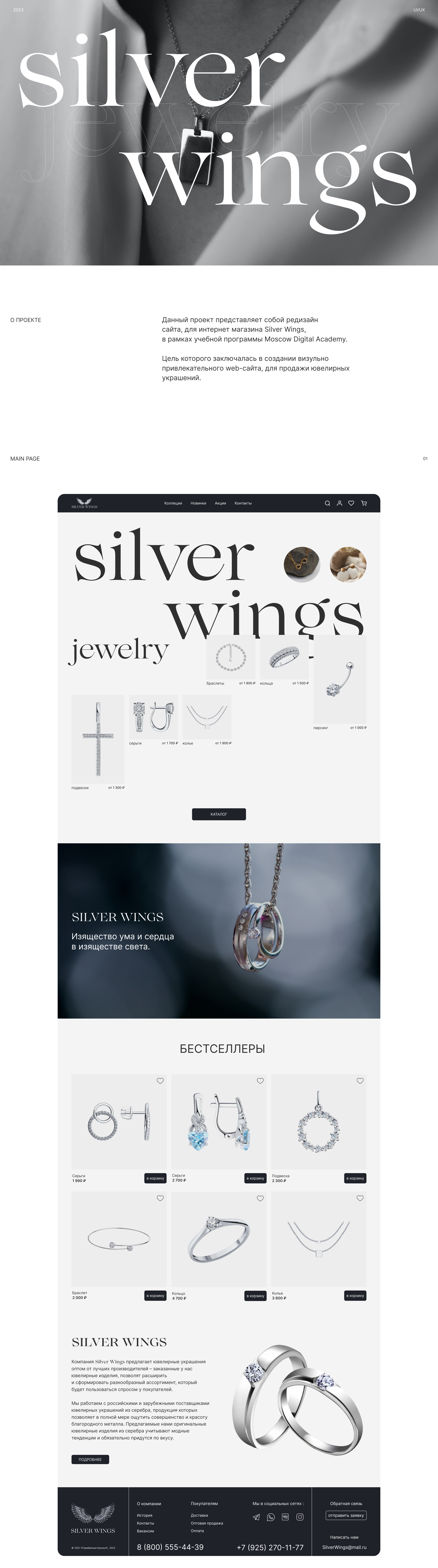 Редизайн сайта Silver Wings — Изображение №1 — Интерфейсы на Dprofile