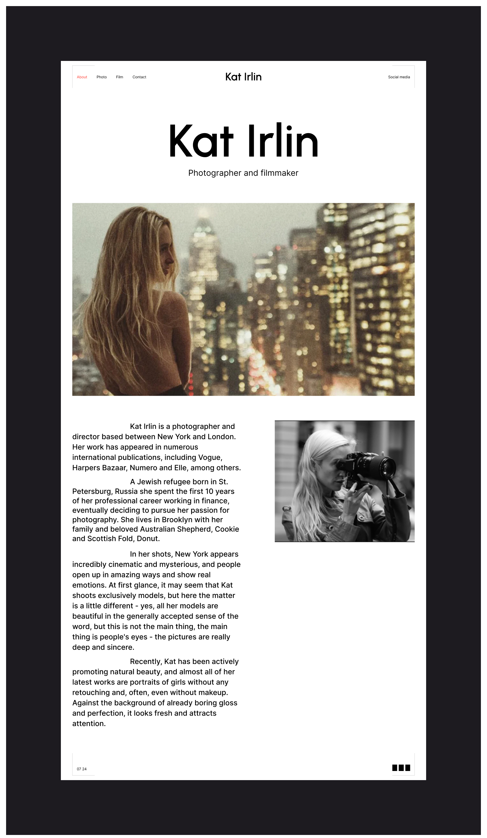 Kat Irlin | Website — Изображение №9 — Интерфейсы, Анимация на Dprofile