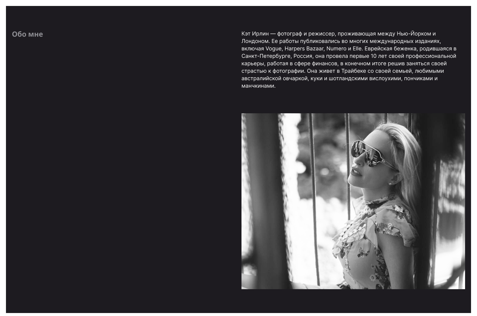 Kat Irlin | Website — Изображение №2 — Интерфейсы, Анимация на Dprofile