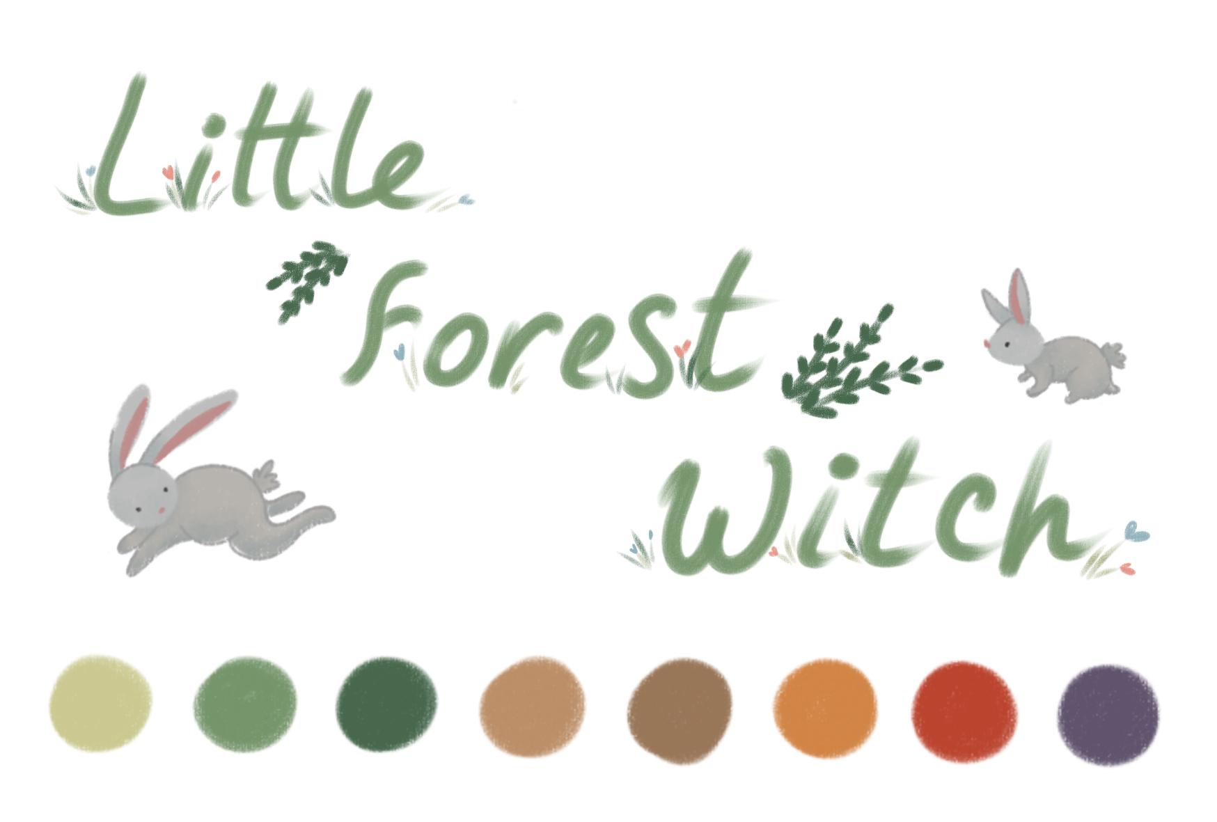 Children's book illustration / Little forest witch — Изображение №1 — Иллюстрация на Dprofile