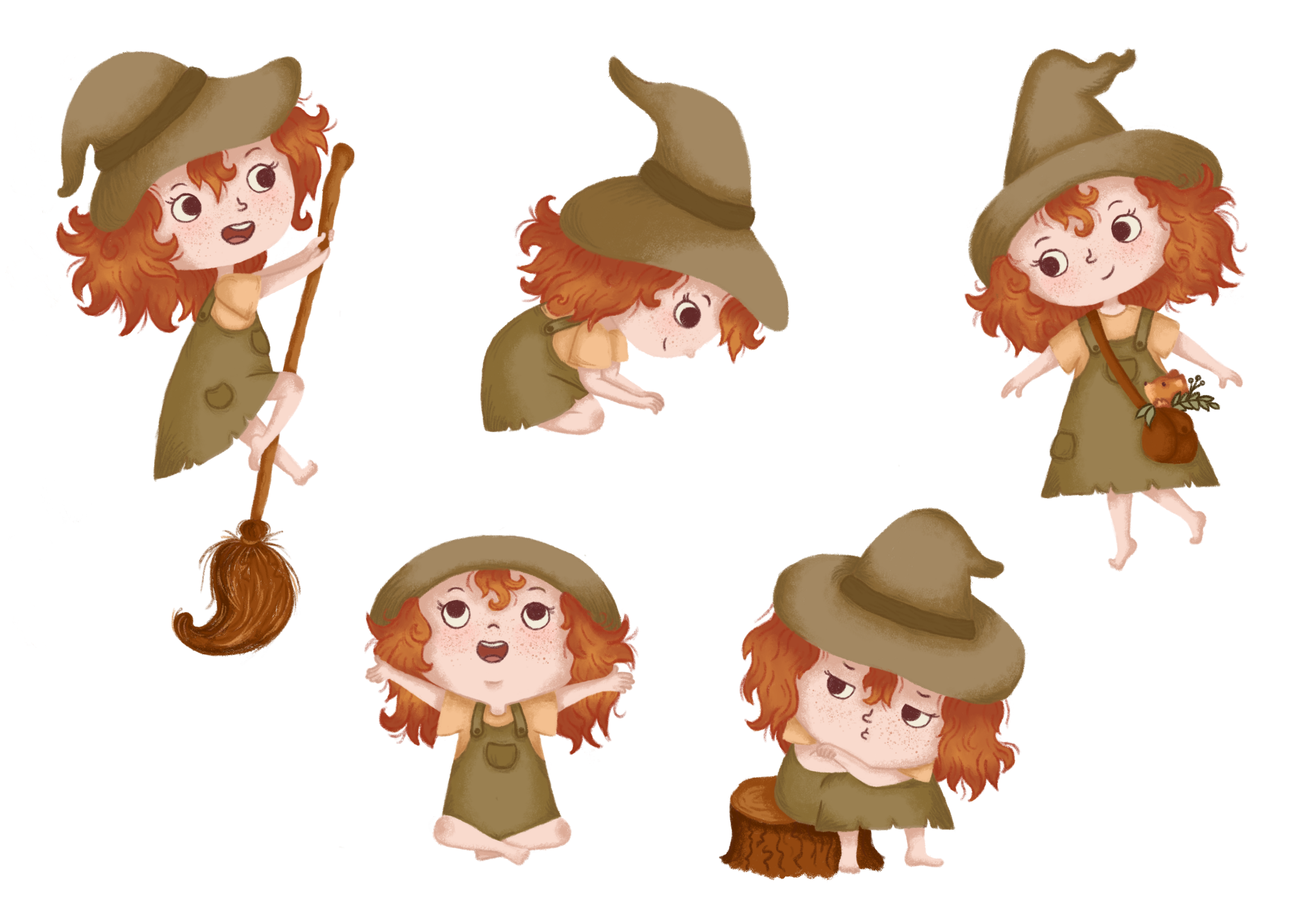 Children's book illustration / Little forest witch — Изображение №5 — Иллюстрация на Dprofile