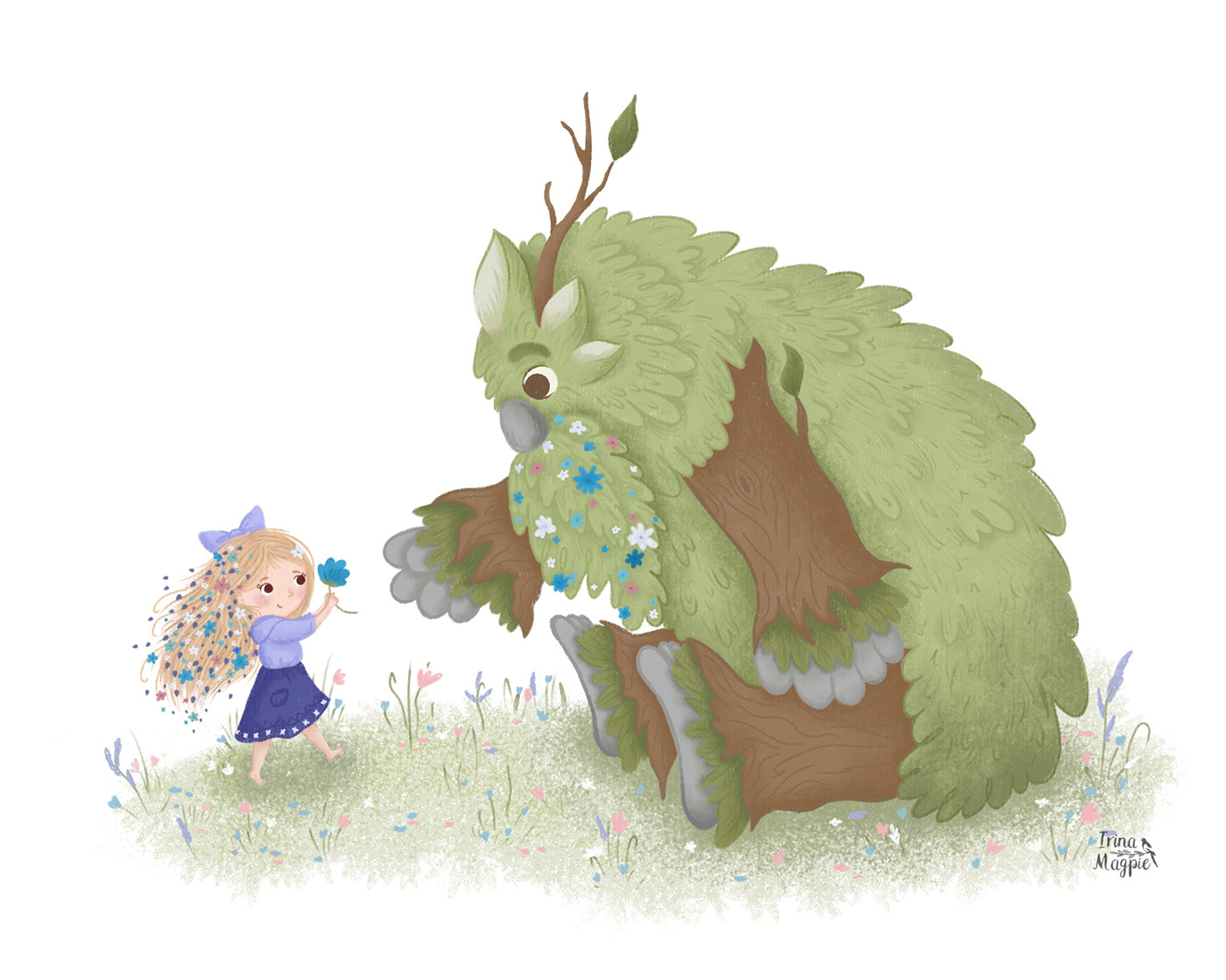 Children's book illustration / Kind forest monster — Изображение №9 — Иллюстрация на Dprofile