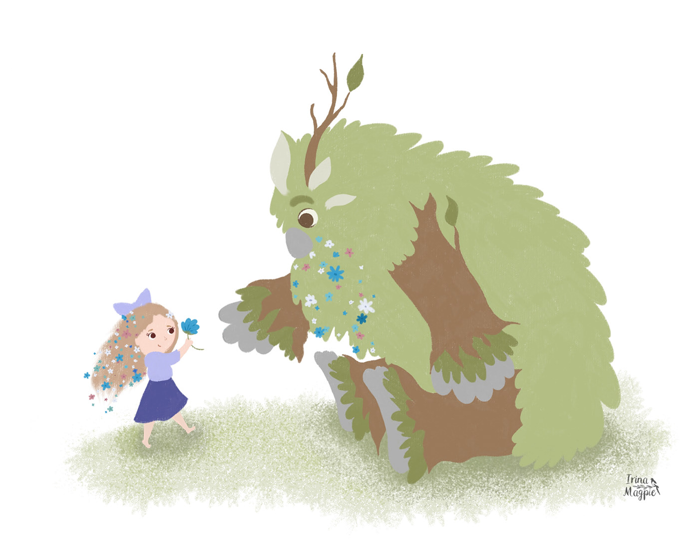 Children's book illustration / Kind forest monster — Изображение №7 — Иллюстрация на Dprofile