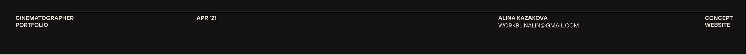 Cinematographer Portfolio. 2021 — Изображение №1 — Анимация, Интерфейсы на Dprofile