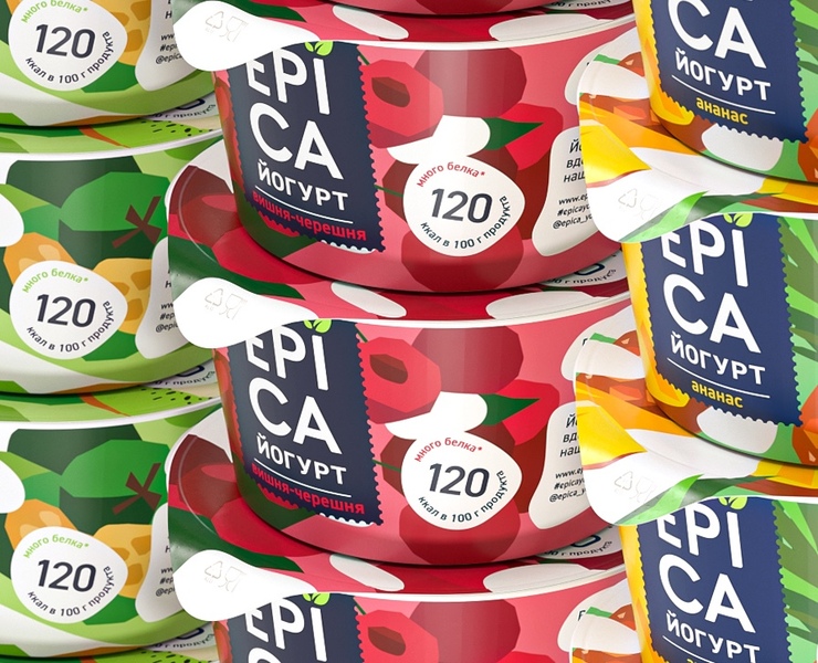 EPICA Yogurt Packaging — Брендинг, Графика на Dprofile