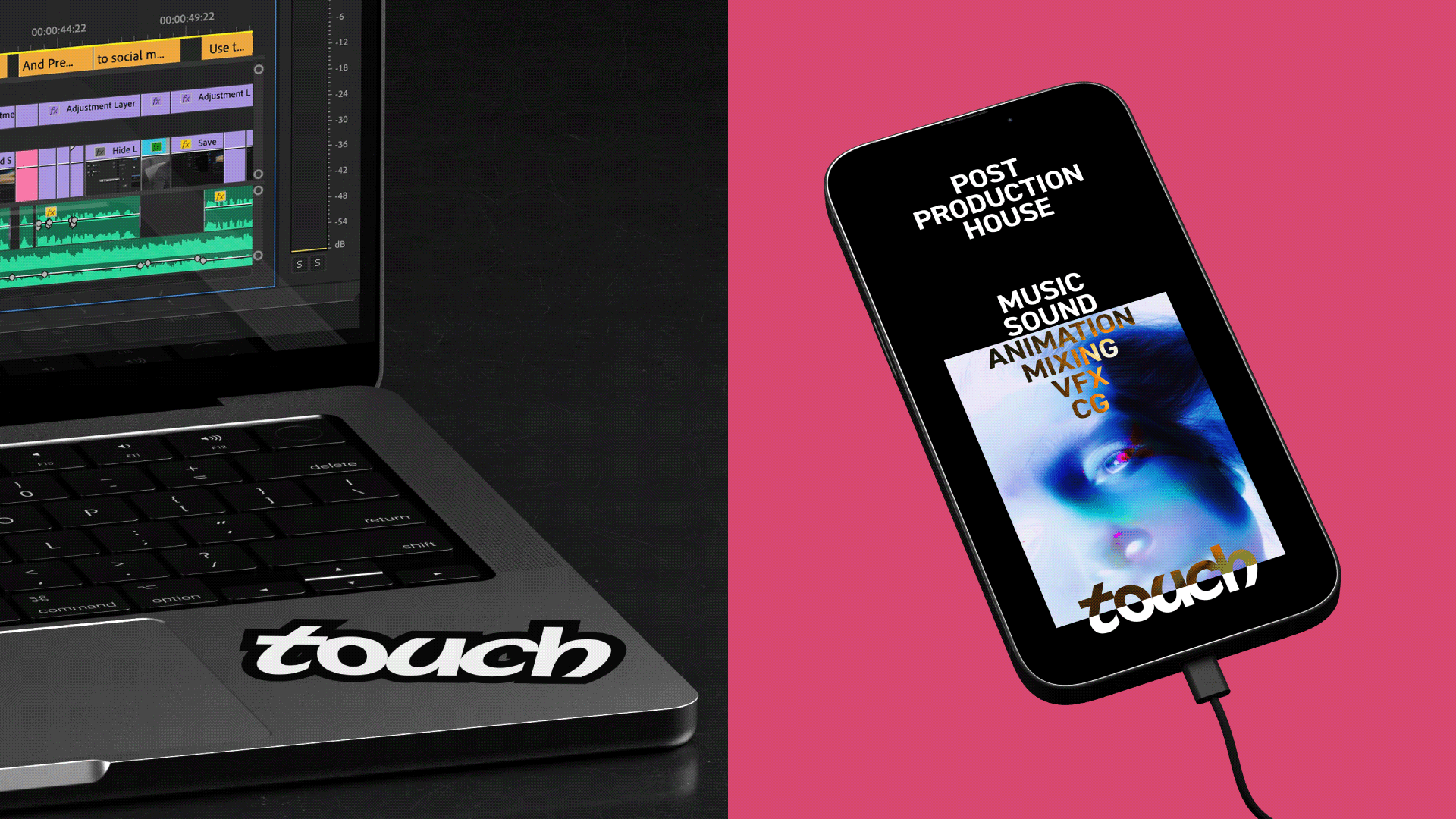 Touch Post Production House Identity — Изображение №2 — Брендинг на Dprofile