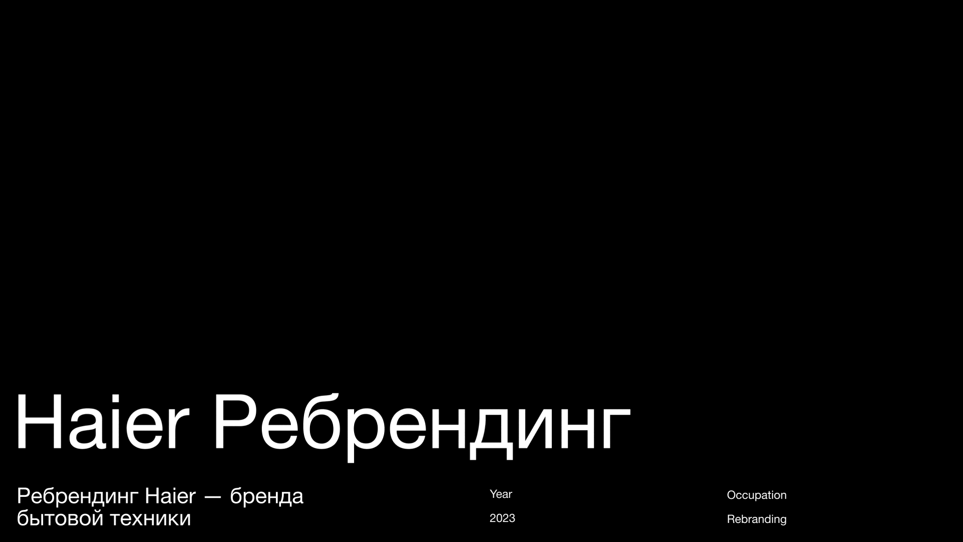 Haier Ребрендинг — Изображение №1 — Брендинг, Графика на Dprofile
