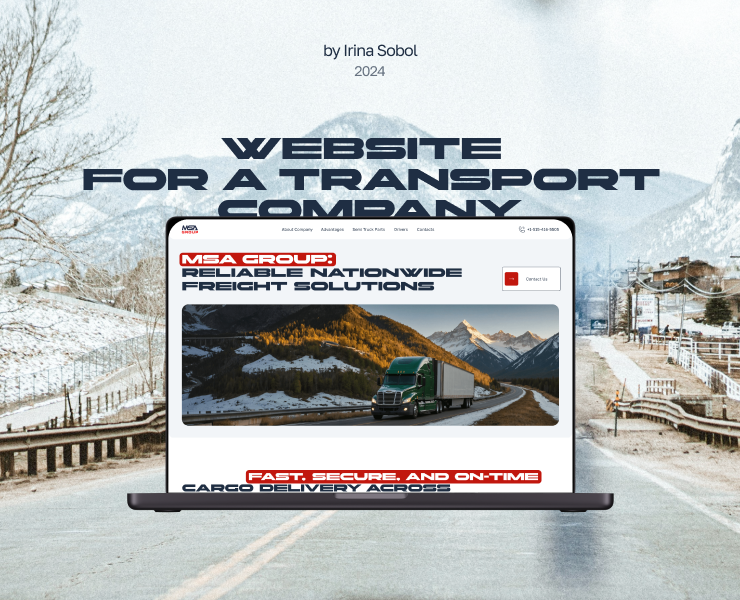 Website for a transport company — Интерфейсы на Dprofile