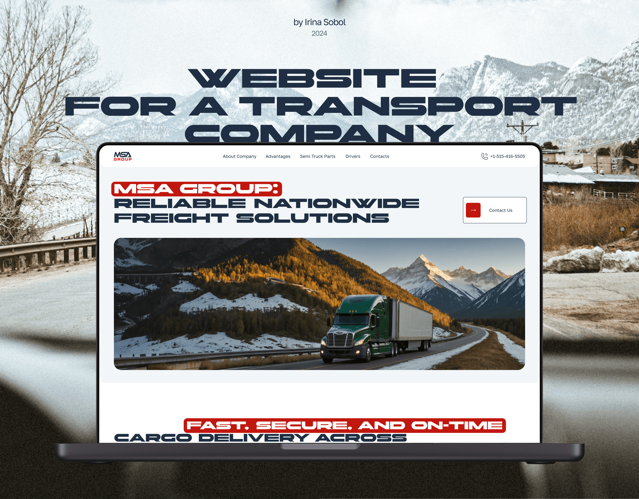 Website for a transport company — Изображение №1 — Интерфейсы на Dprofile