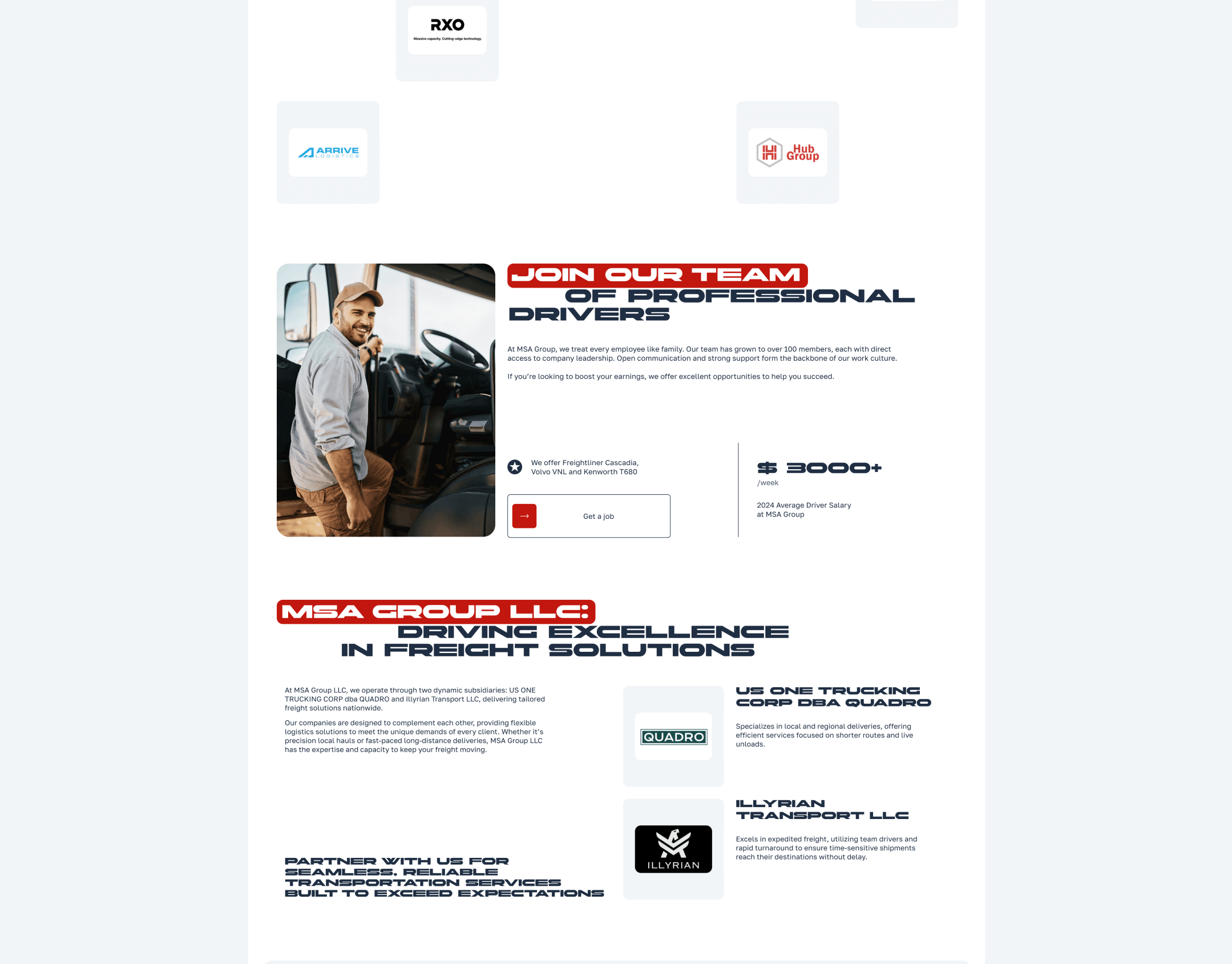 Website for a transport company — Изображение №6 — Интерфейсы на Dprofile