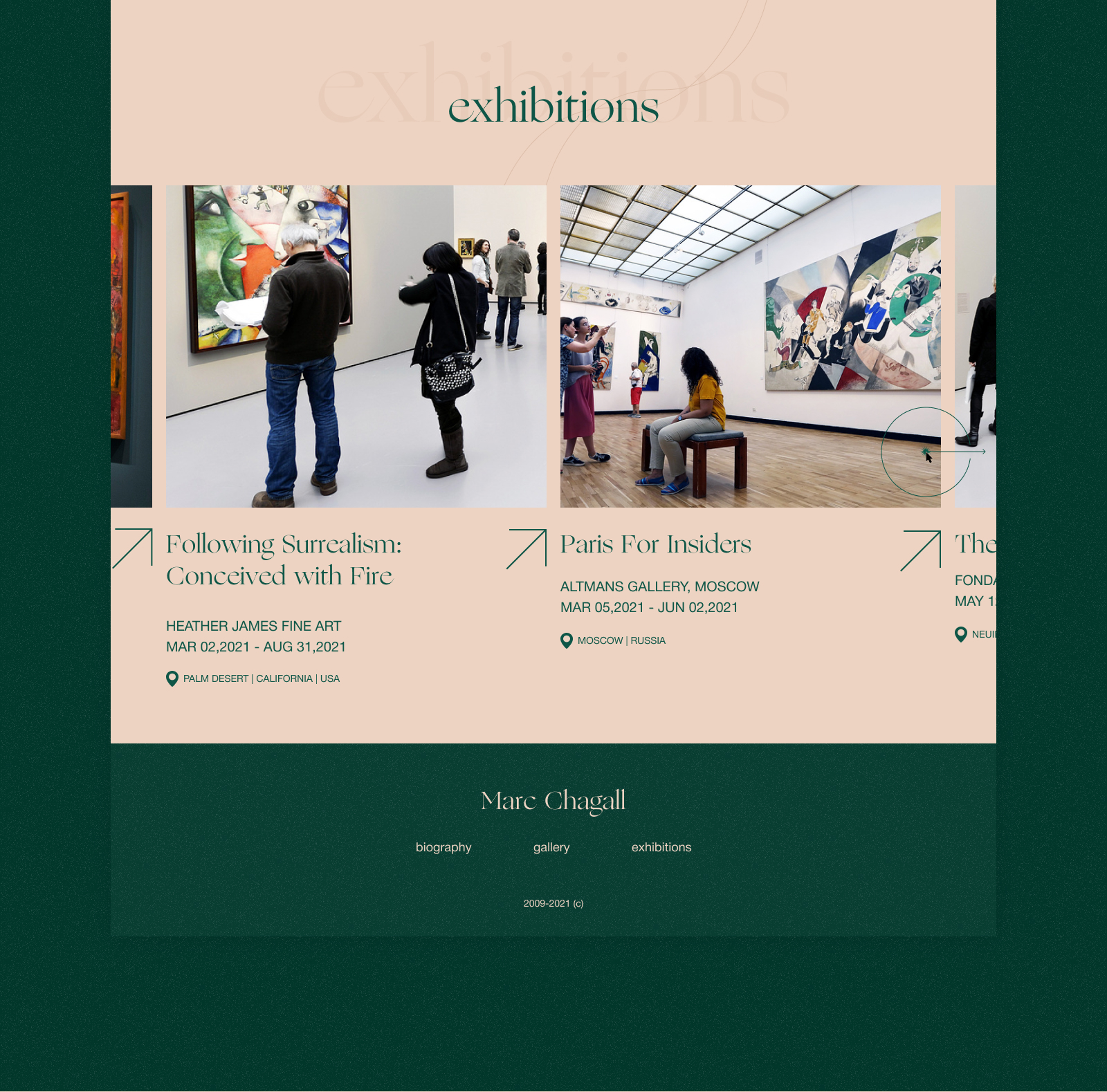 Marc Chagall × Educational website — Изображение №6 — Графика на Dprofile