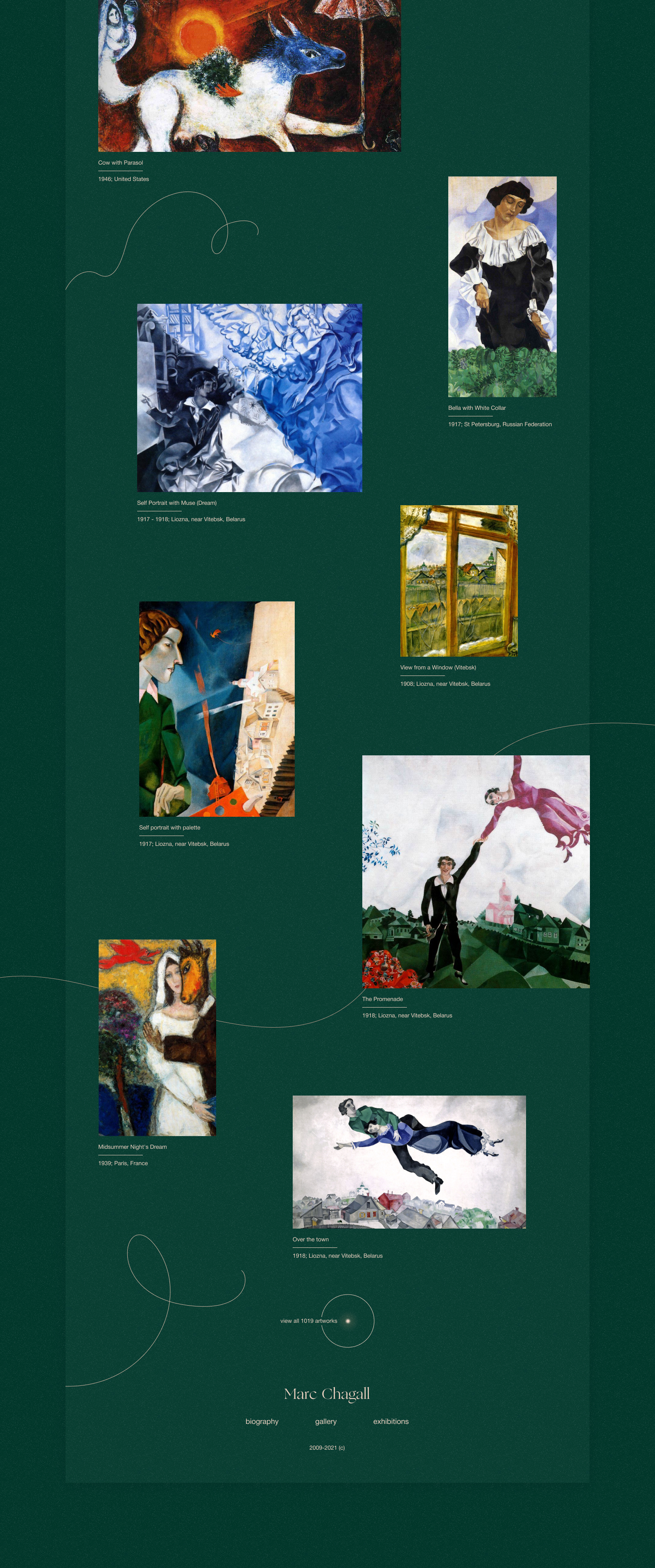 Marc Chagall × Educational website — Изображение №9 — Графика на Dprofile