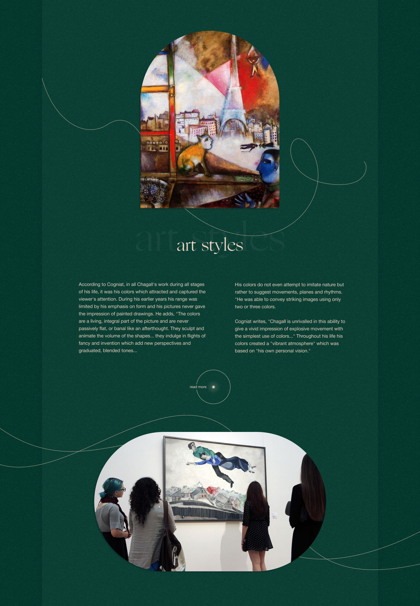 Marc Chagall × Educational website — Изображение №3 — Графика на Dprofile