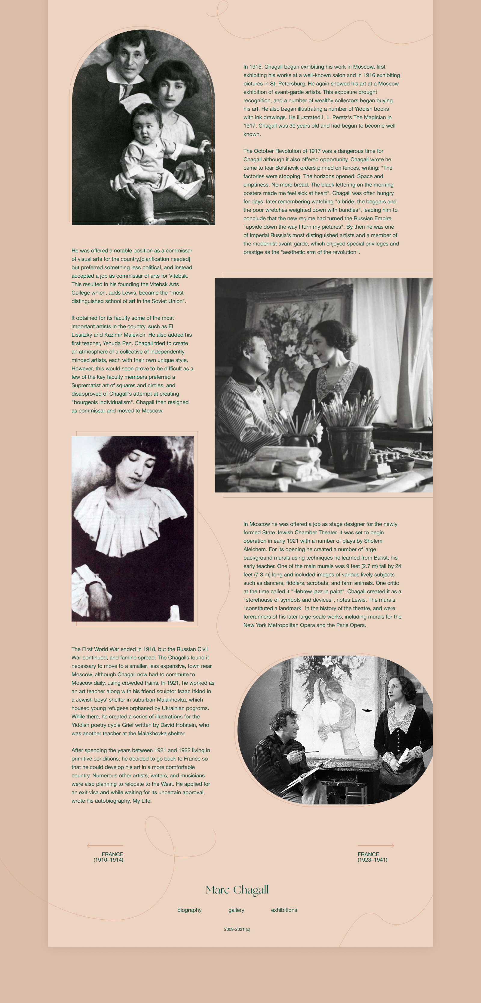 Marc Chagall × Educational website — Изображение №11 — Графика на Dprofile