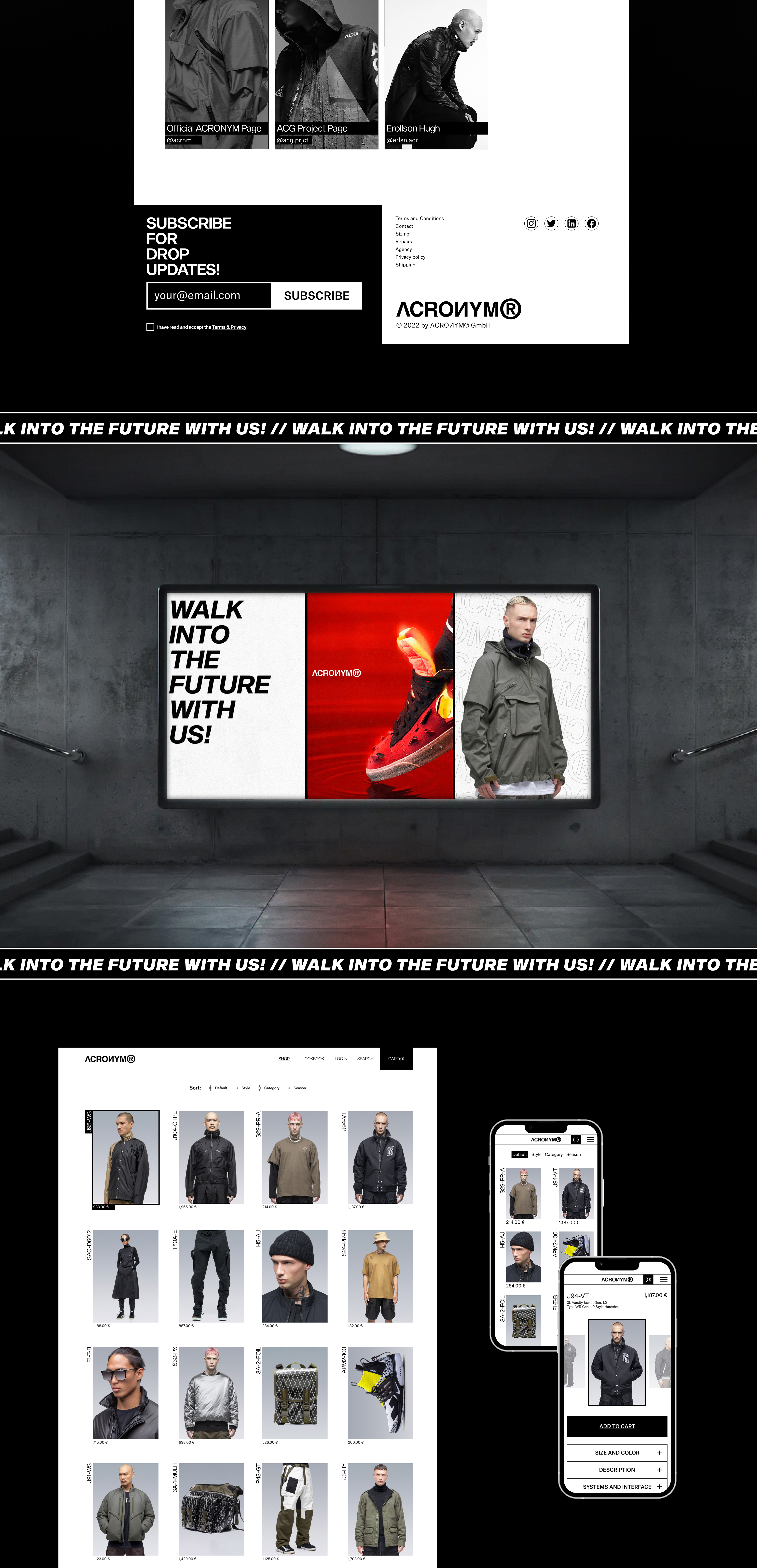 ACRONYM | E-commerce — Изображение №3 — Интерфейсы на Dprofile