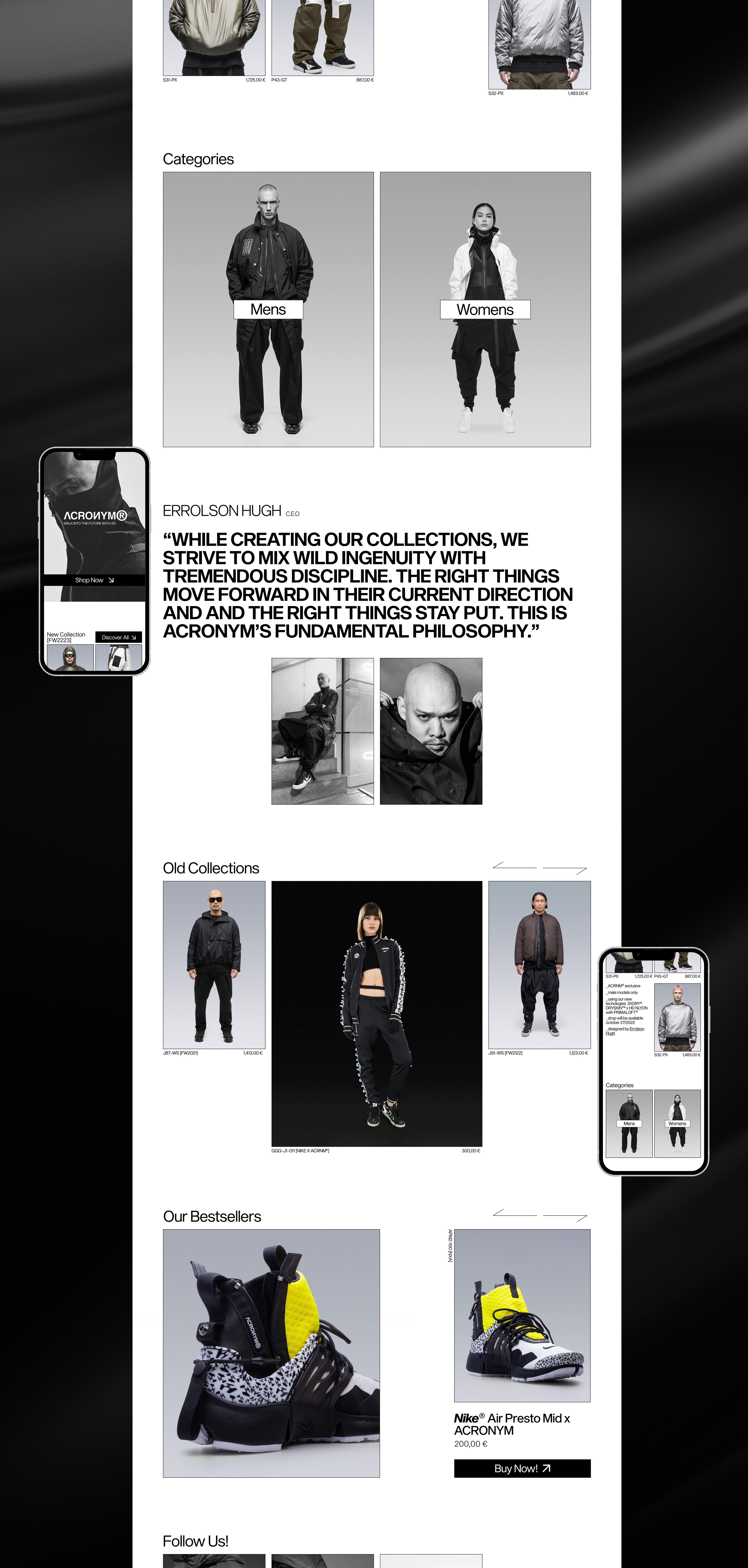 ACRONYM | E-commerce — Изображение №2 — Интерфейсы на Dprofile