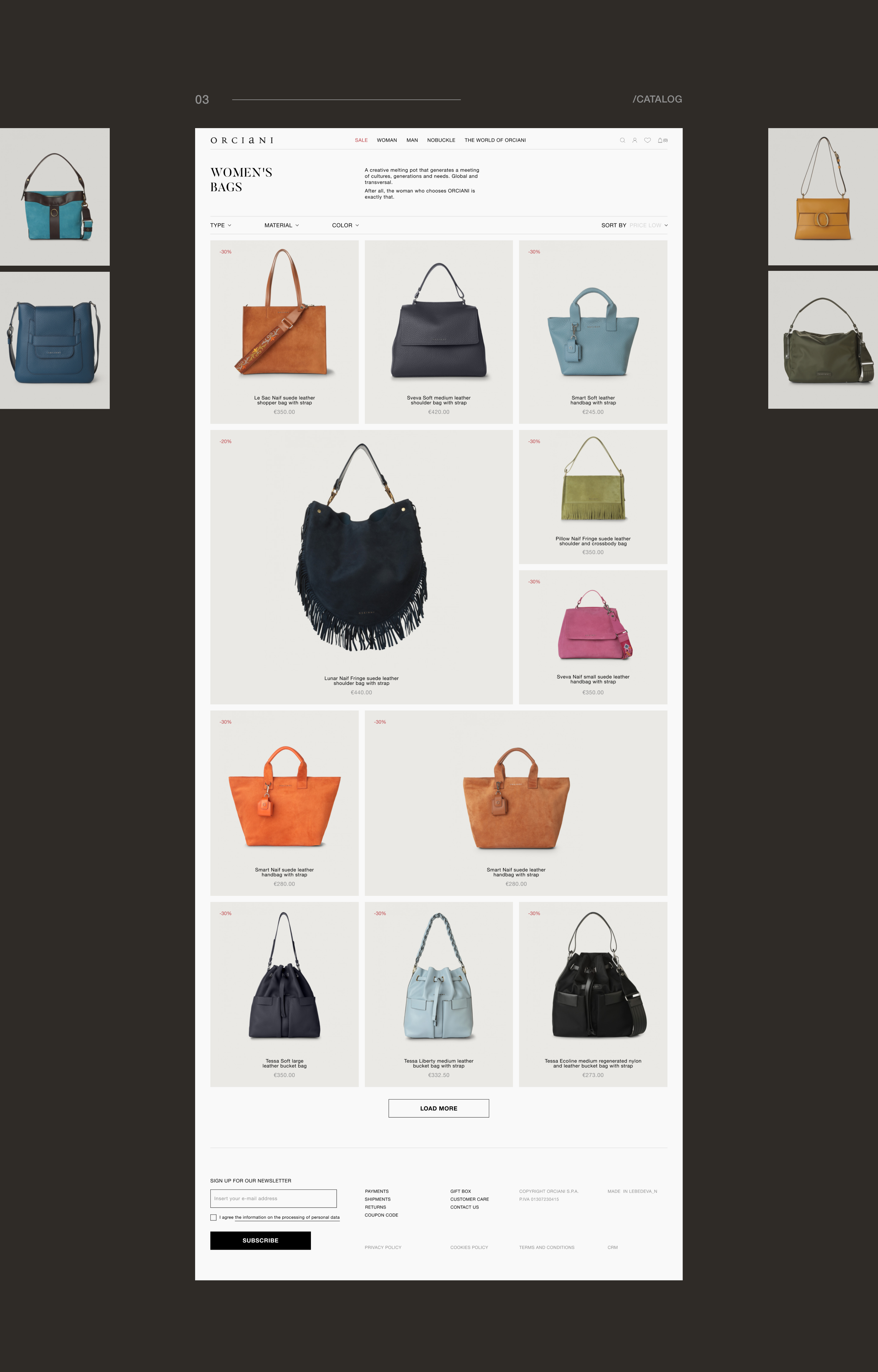 ORCIANI website redesign | e-commerce — Изображение №6 — Интерфейсы на Dprofile