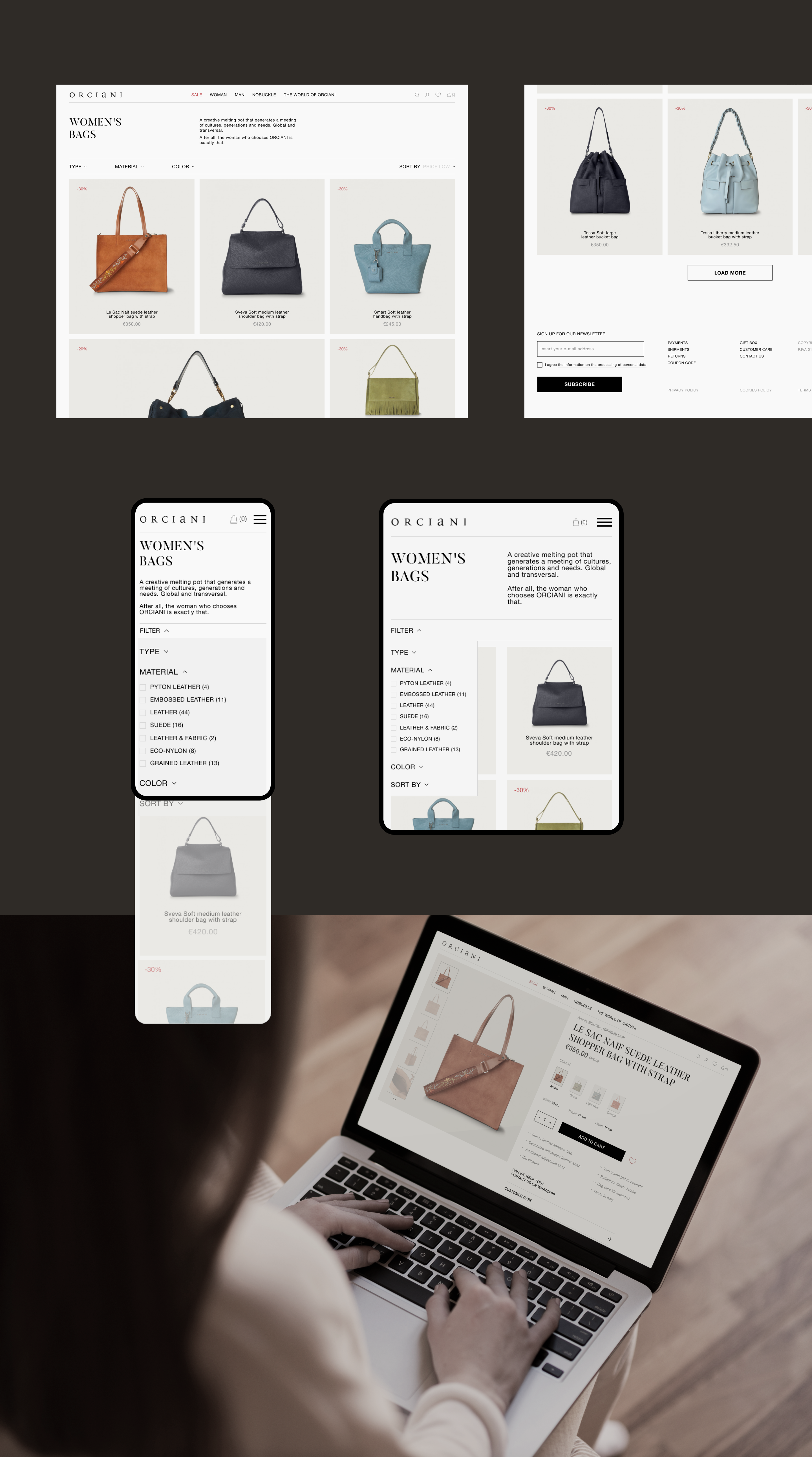 ORCIANI website redesign | e-commerce — Изображение №8 — Интерфейсы на Dprofile
