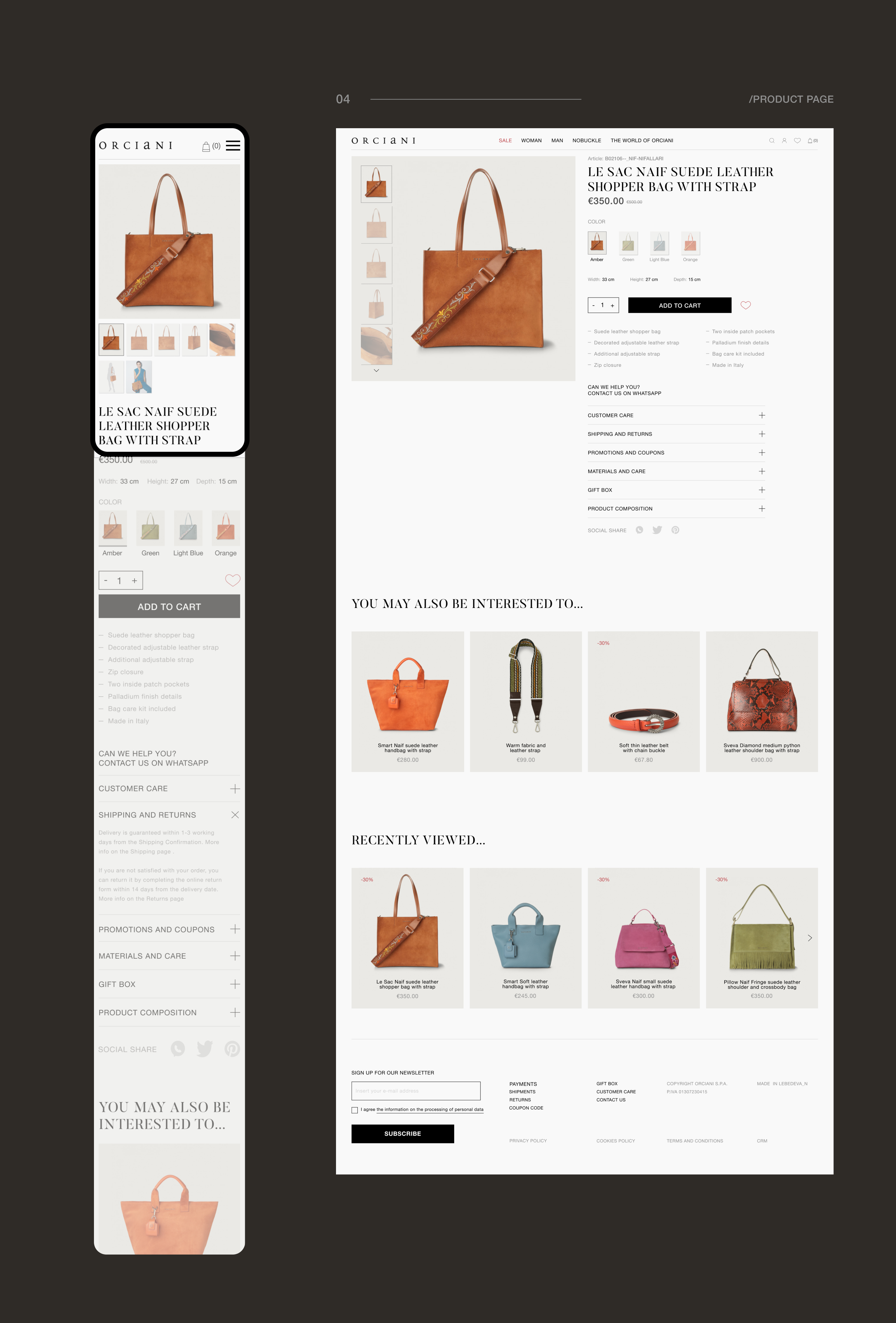 ORCIANI website redesign | e-commerce — Изображение №9 — Интерфейсы на Dprofile