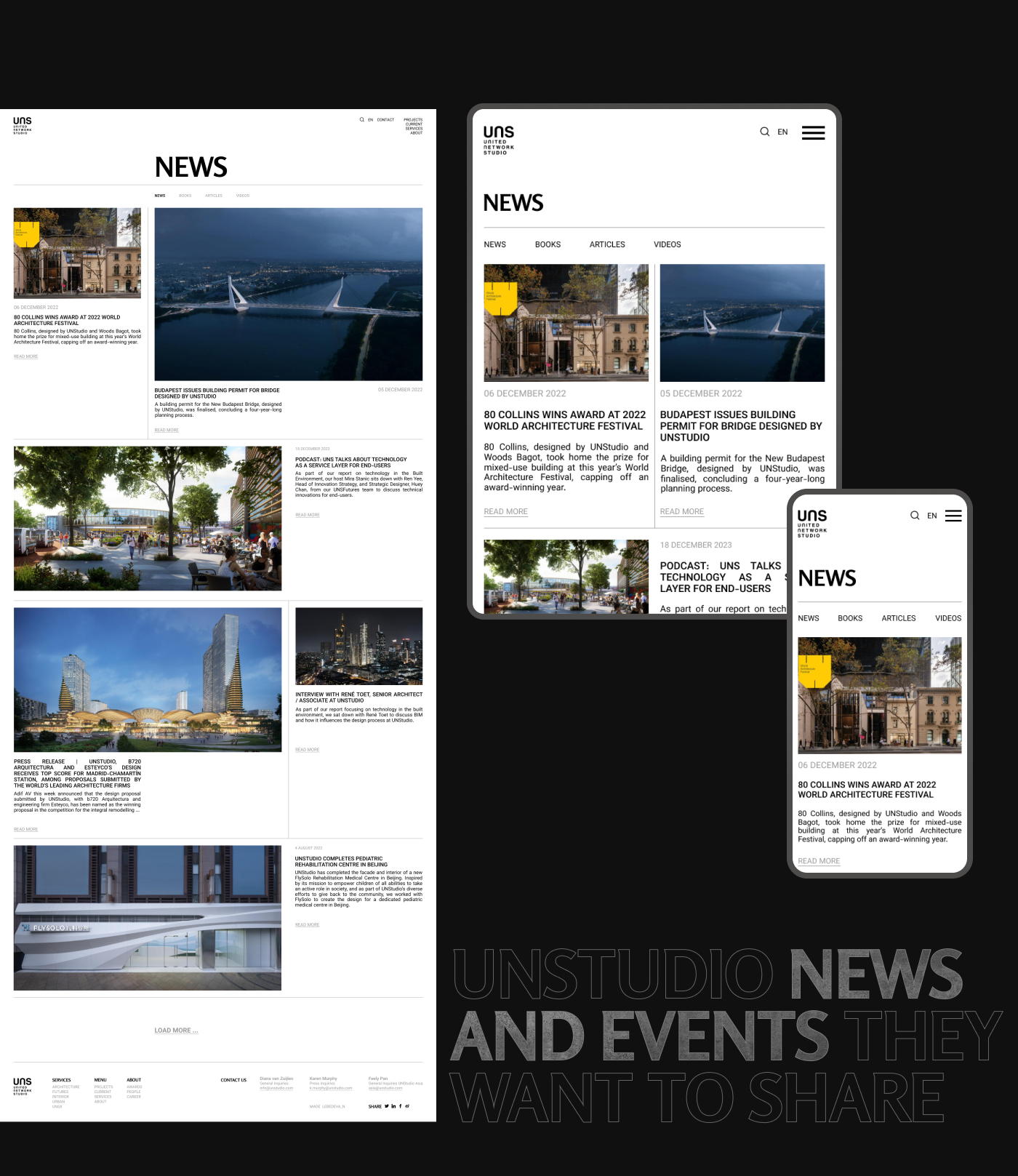 UNStudio | corporate website | redesign — Изображение №8 — Интерфейсы на Dprofile
