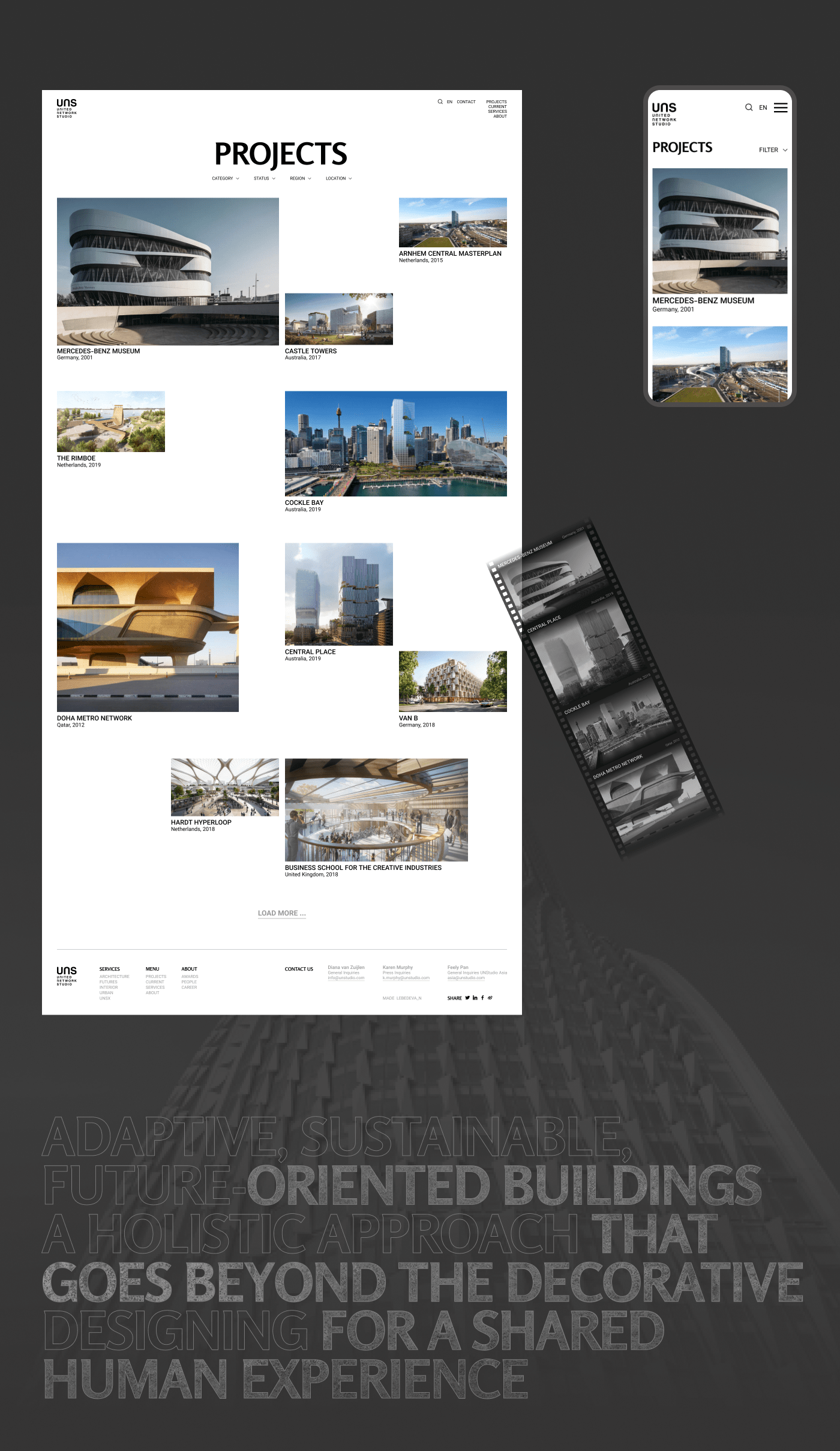 UNStudio | corporate website | redesign — Изображение №6 — Интерфейсы на Dprofile