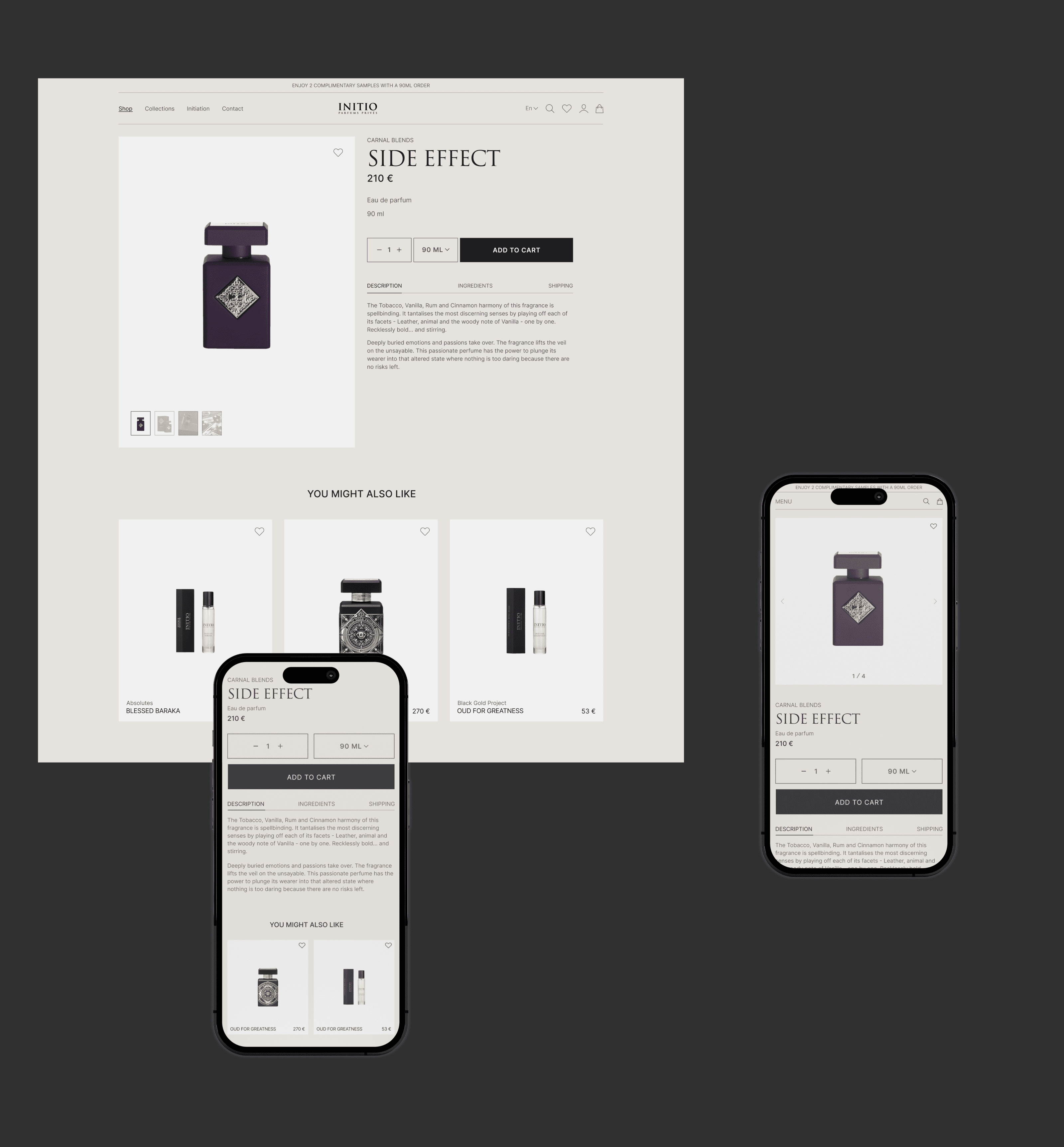 Интернет-магазин | INITIO Parfums Prives — Изображение №4 — Интерфейсы, Маркетинг на Dprofile
