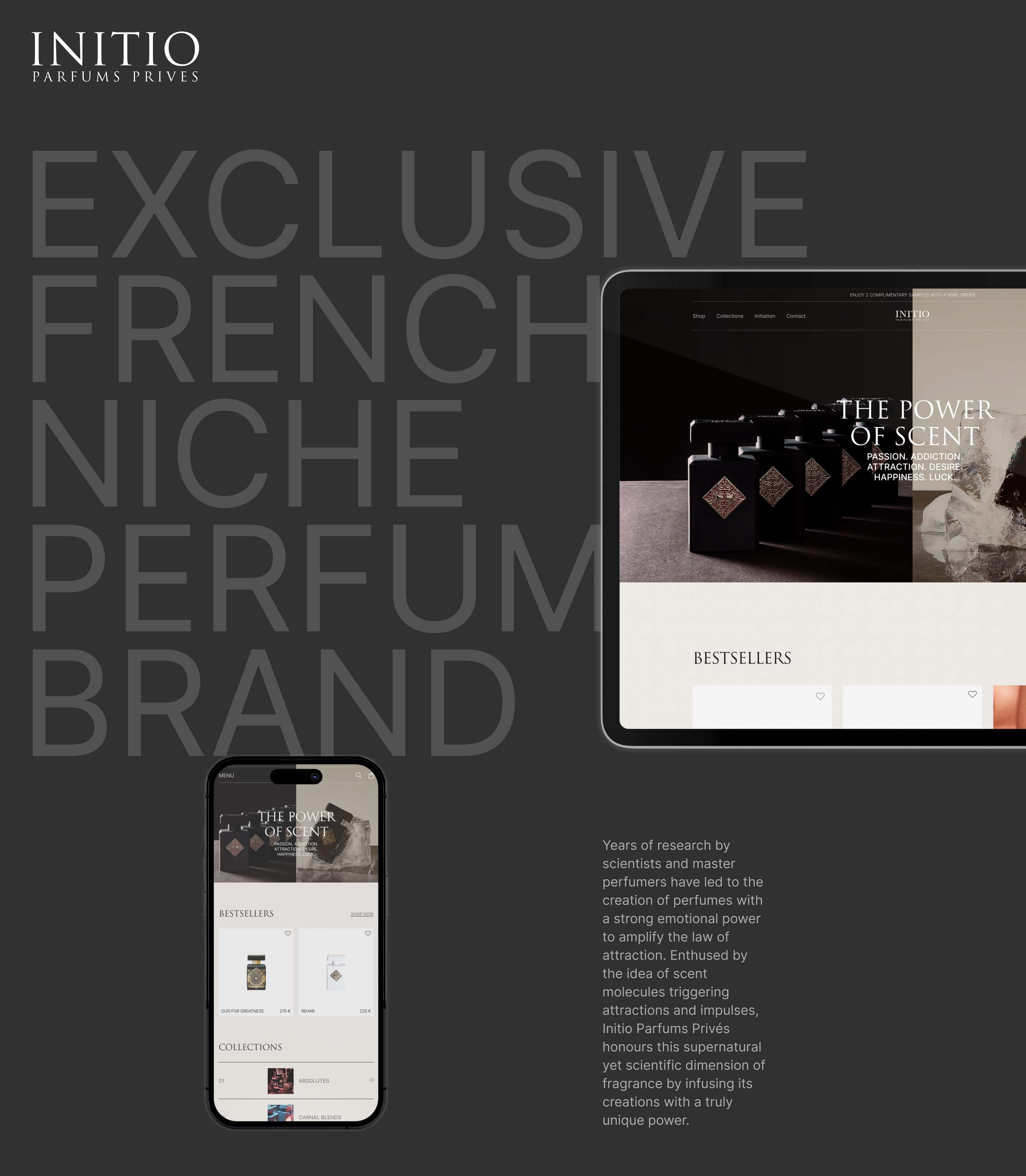 Интернет-магазин | INITIO Parfums Prives — Изображение №1 — Интерфейсы, Маркетинг на Dprofile