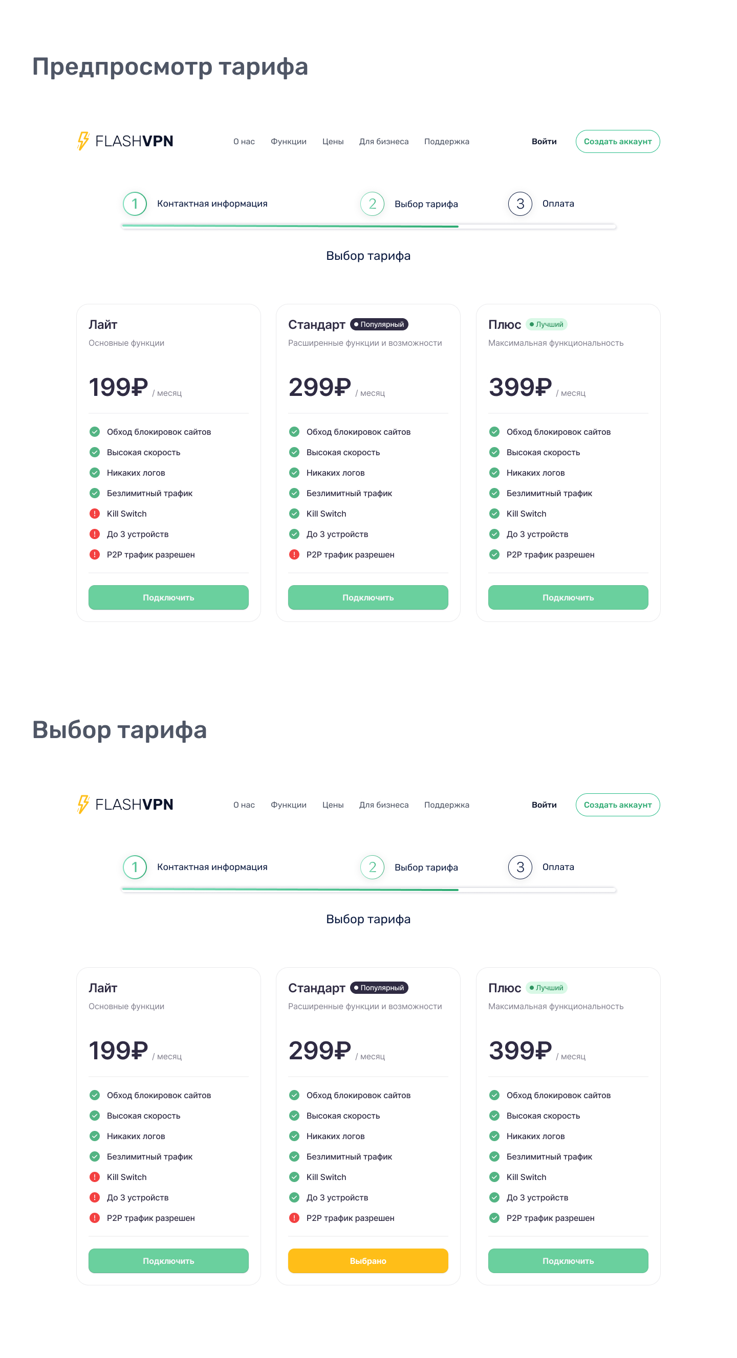 FlashVPN | Mobile app | UX/UI Design — Изображение №9 — Интерфейсы на Dprofile