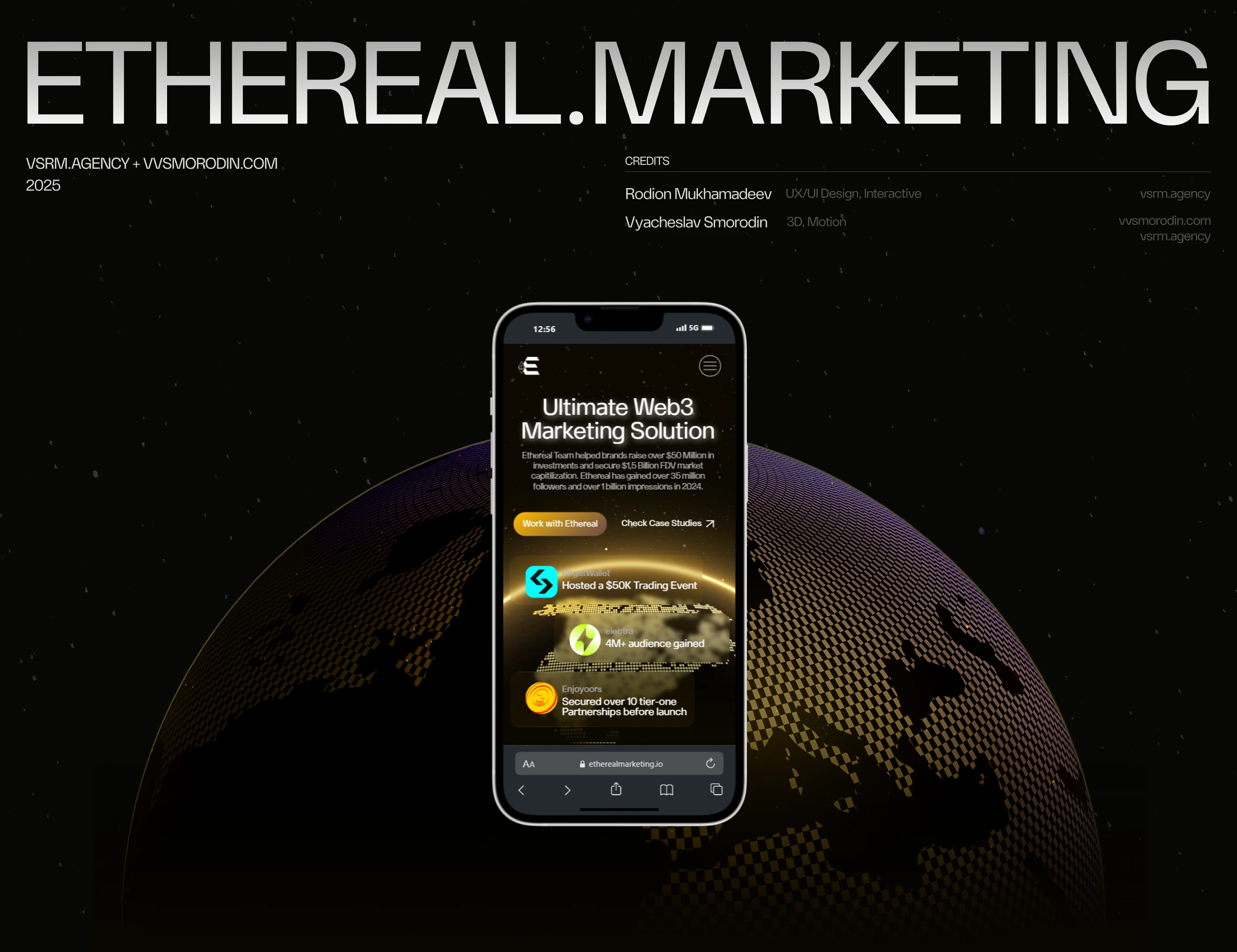 Ethereal - Web3 Marketing agency site — Изображение №1 — Интерфейсы, Иллюстрация на Dprofile