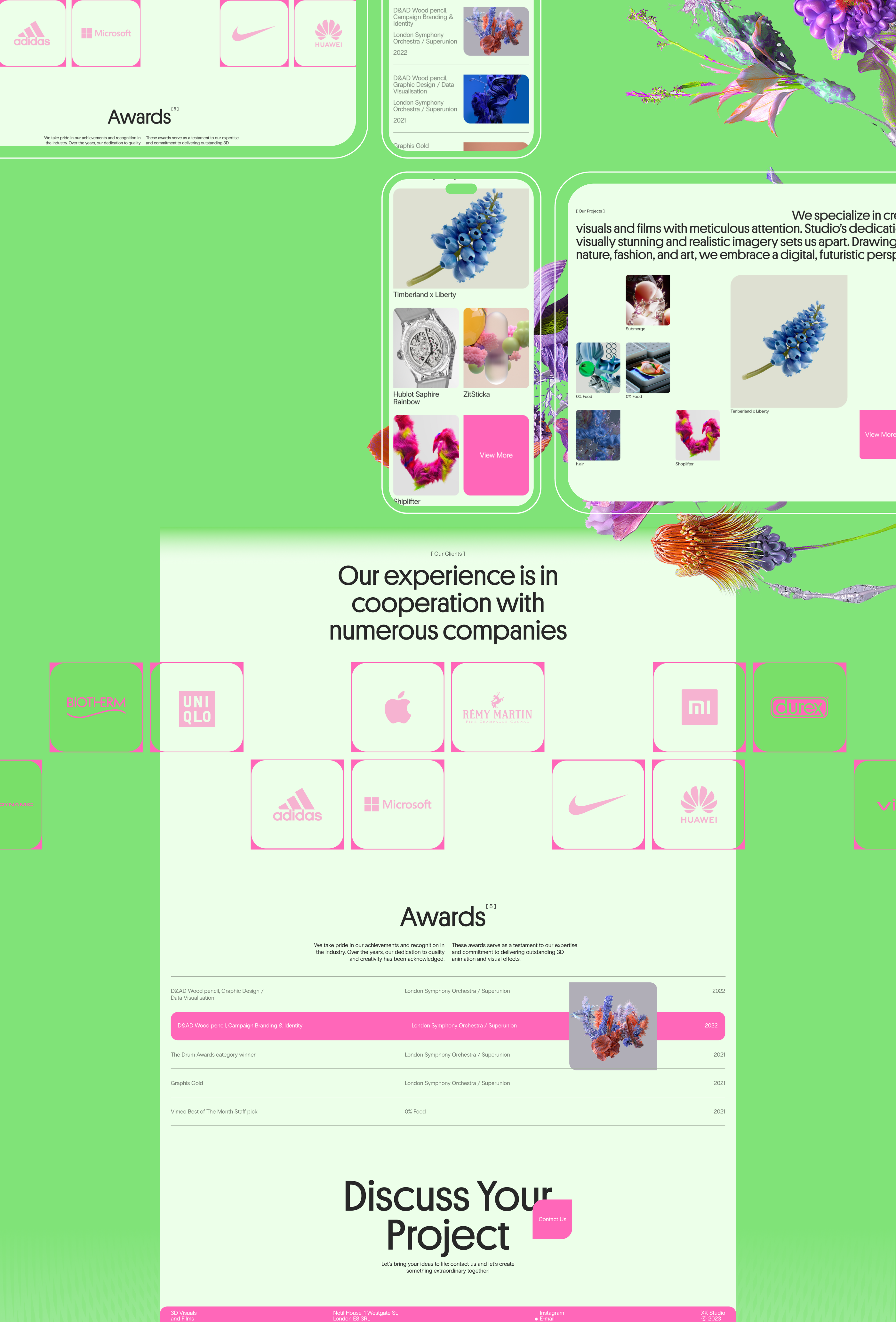 XK Studio | Agency Website Redesign — Изображение №3 — Интерфейсы, Графика на Dprofile