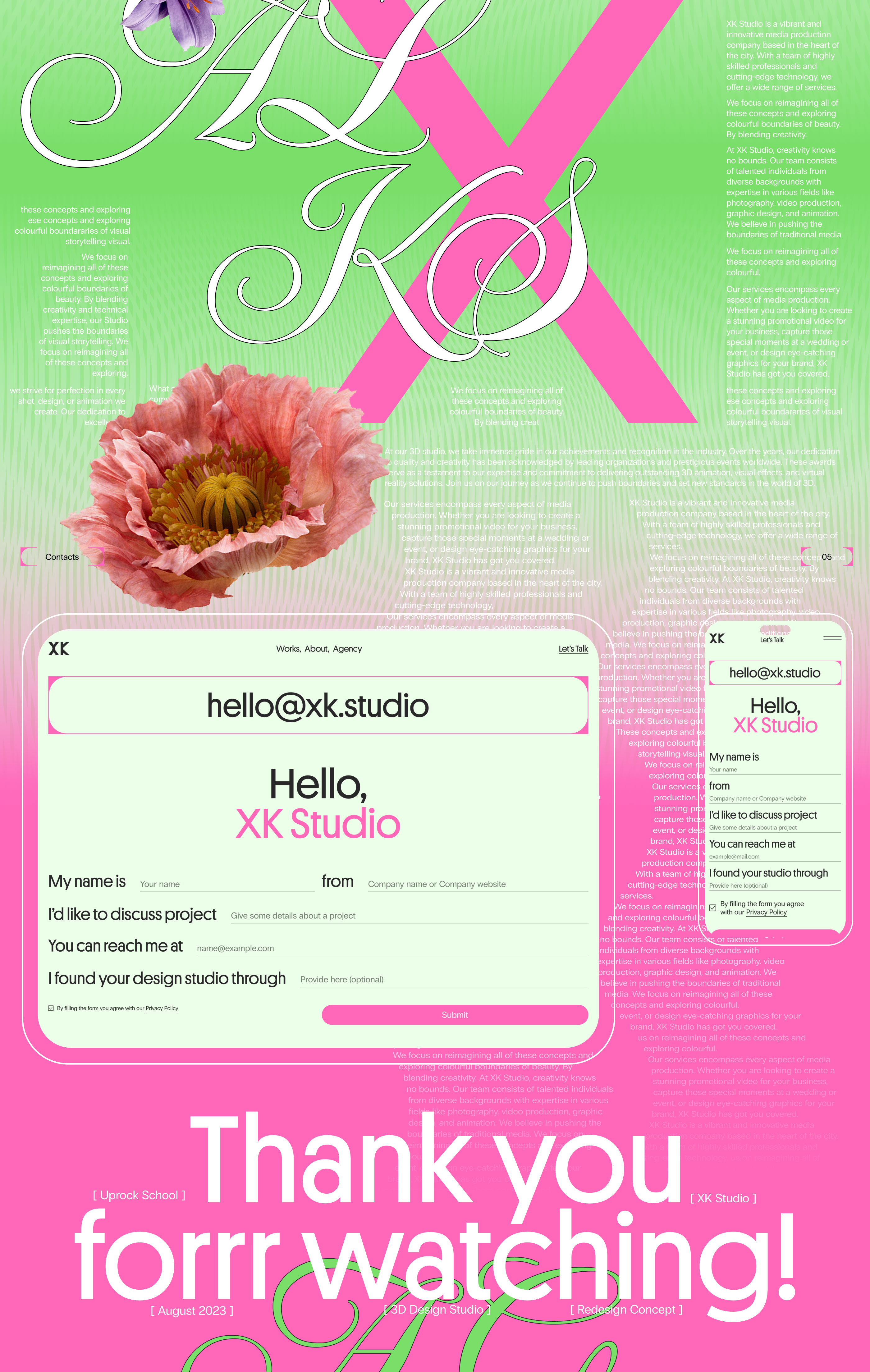 XK Studio | Agency Website Redesign — Изображение №8 — Интерфейсы, Графика на Dprofile