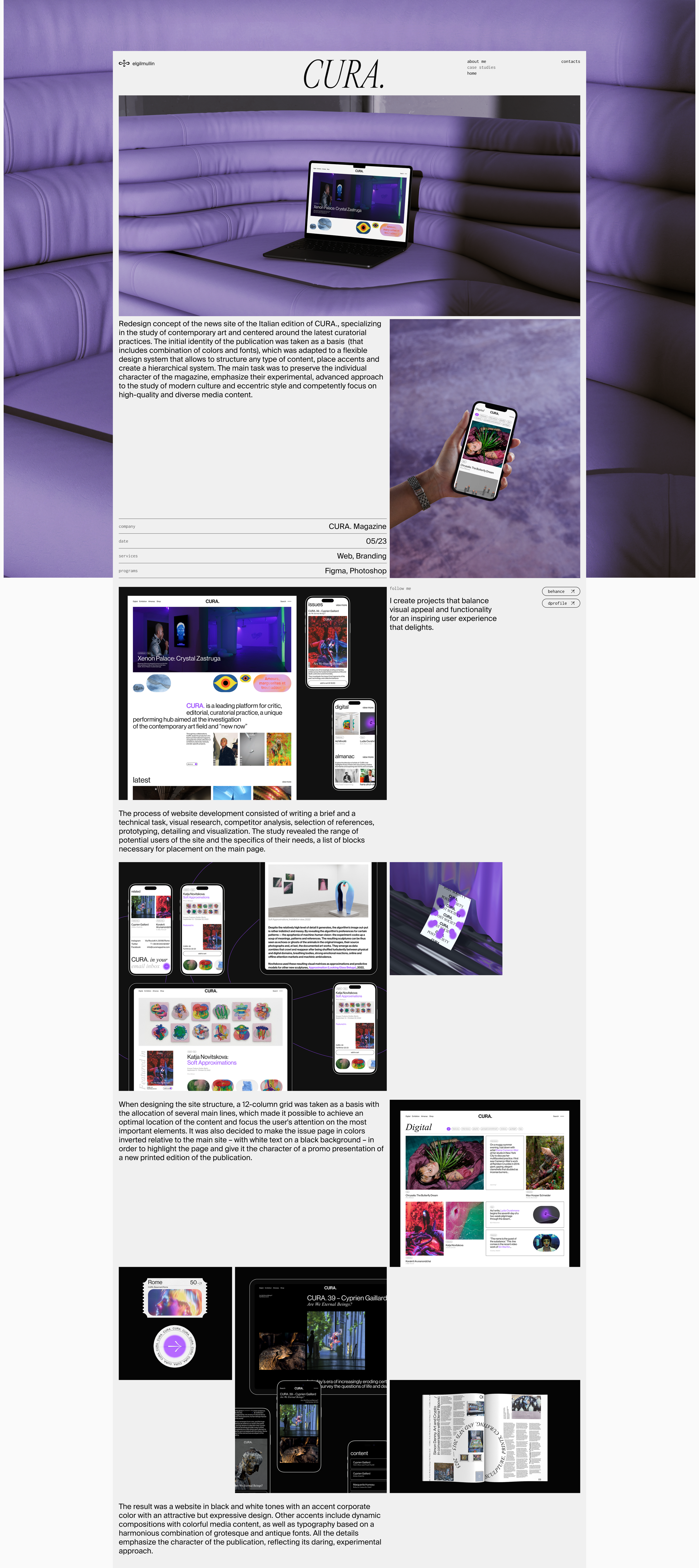 ElGilmullin | Portfolio Website — Изображение №7 — Интерфейсы, Графика на Dprofile