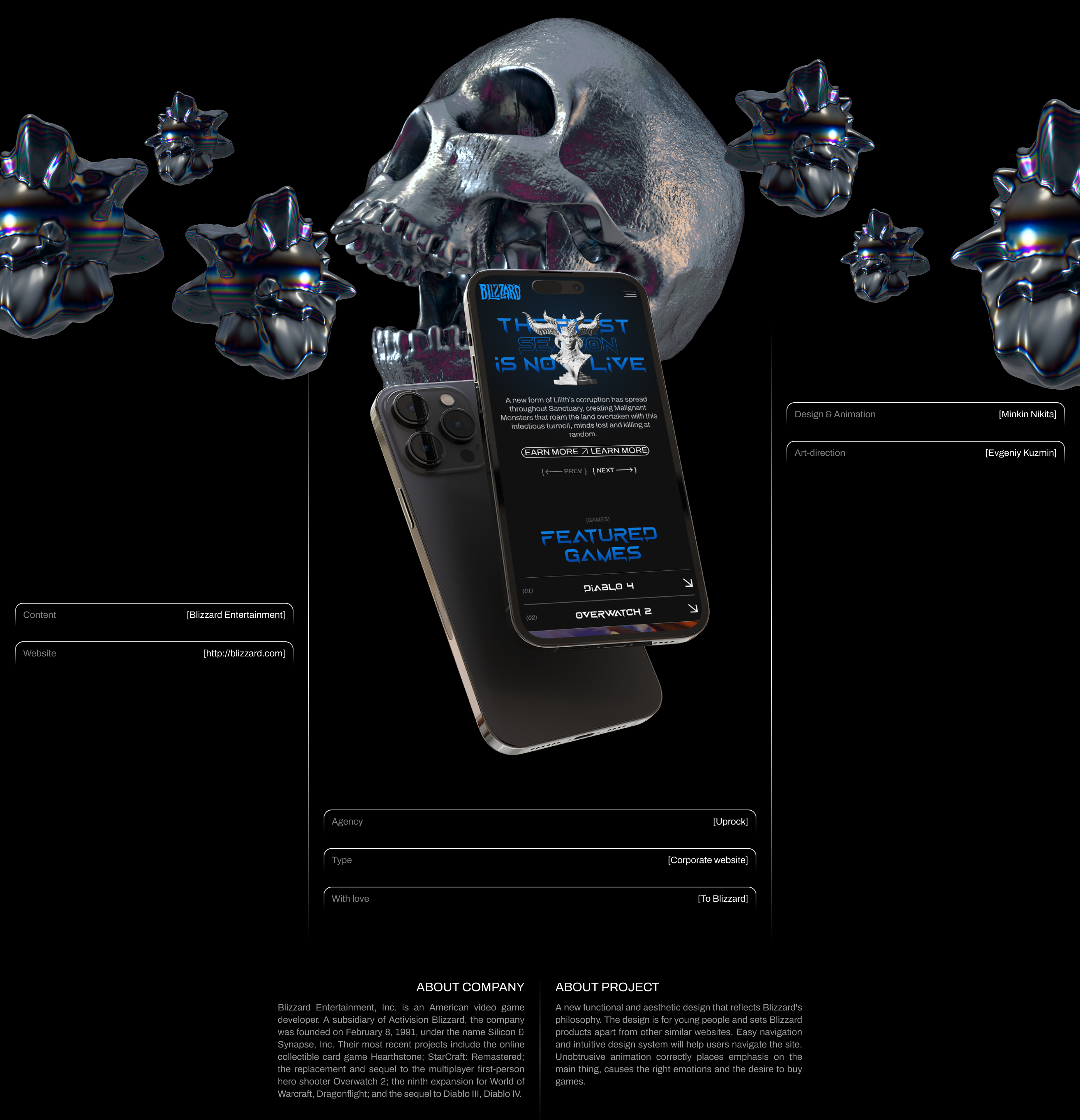 BLIZZARD® | Web-concept — Изображение №2 — Интерфейсы, Анимация на Dprofile