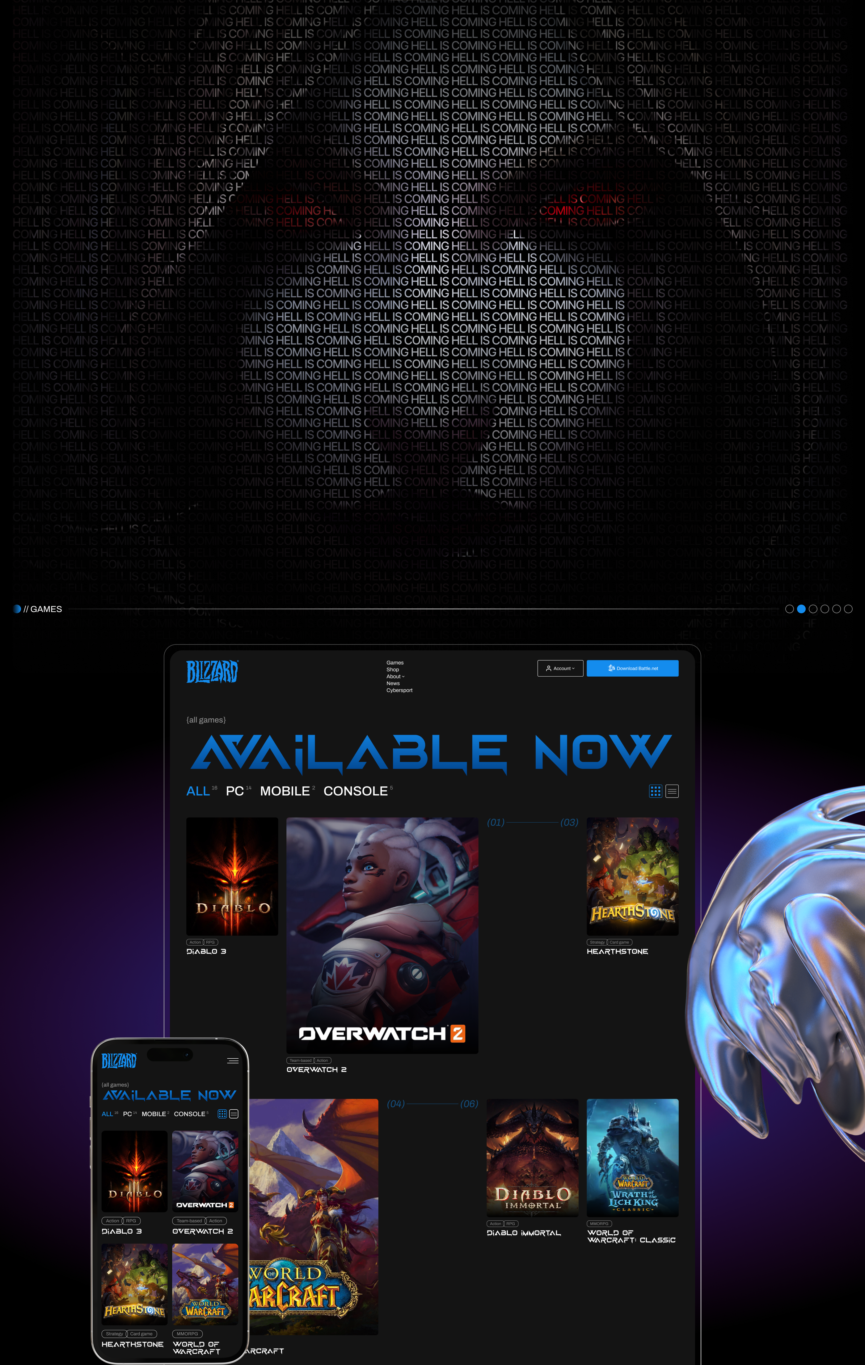 BLIZZARD® | Web-concept — Изображение №6 — Интерфейсы, Анимация на Dprofile