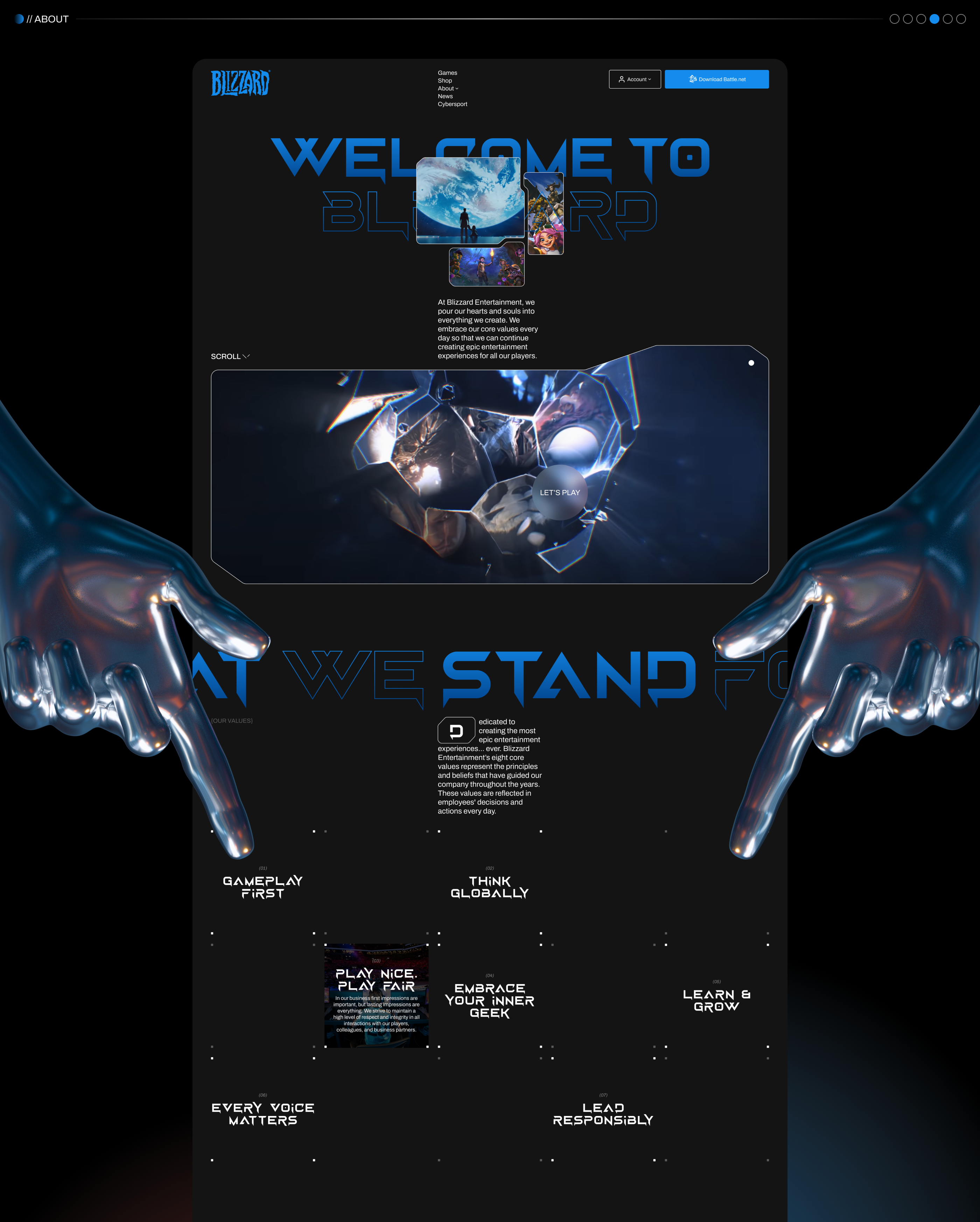 BLIZZARD® | Web-concept — Изображение №12 — Интерфейсы, Анимация на Dprofile