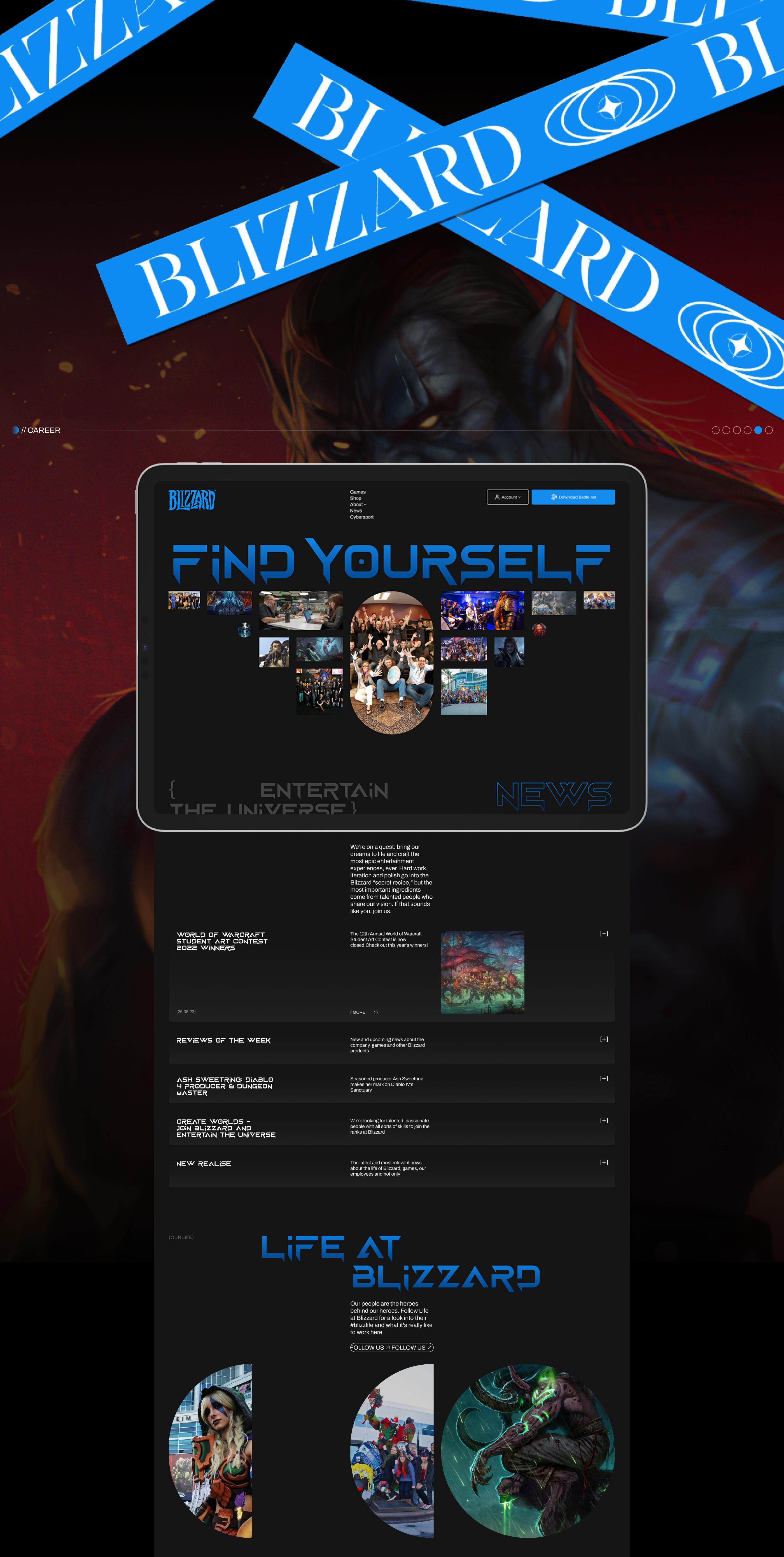 BLIZZARD® | Web-concept — Изображение №14 — Интерфейсы, Анимация на Dprofile