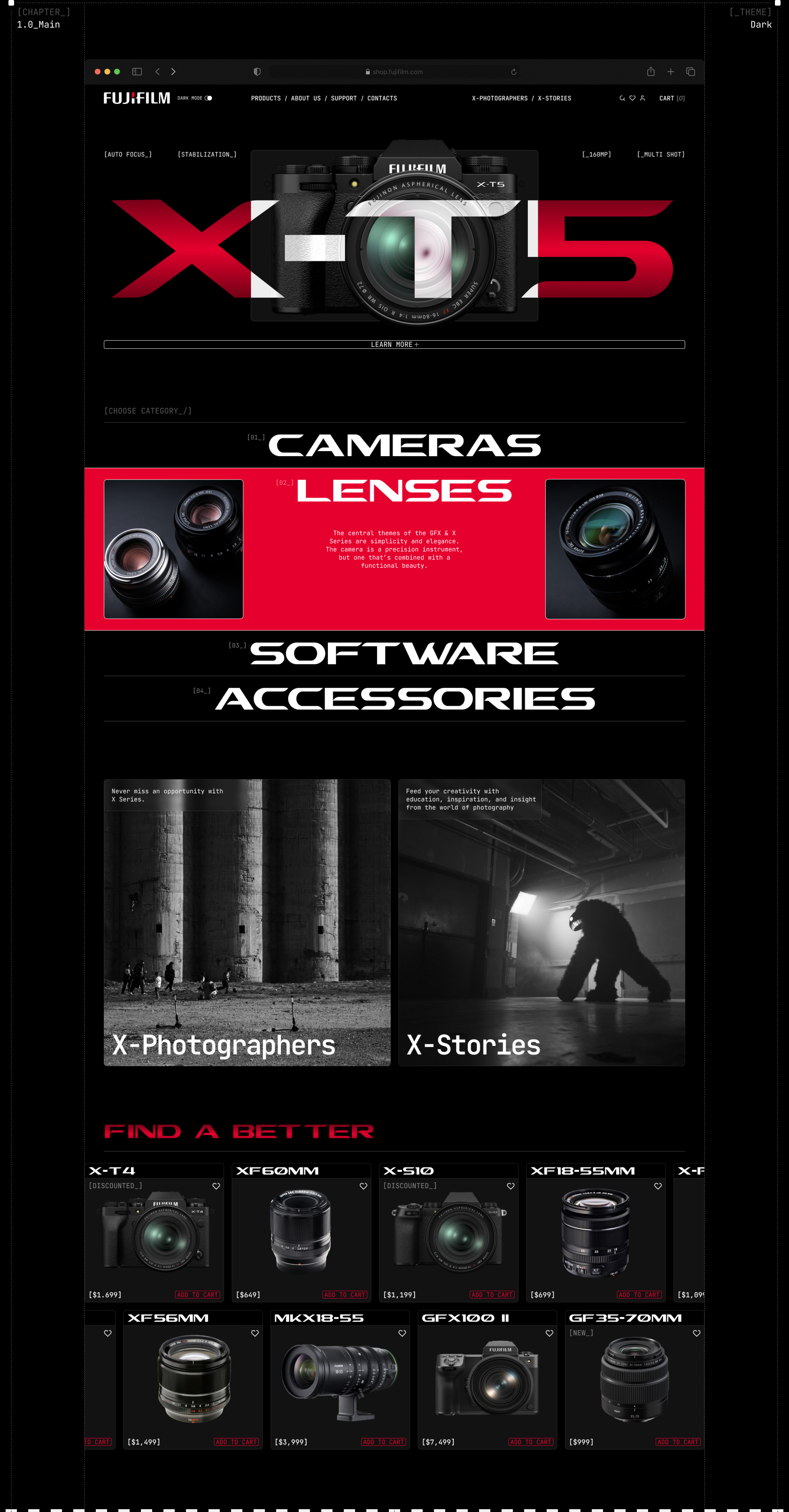 FUJIFILM® | E-commerce — Изображение №3 — Интерфейсы, Анимация на Dprofile