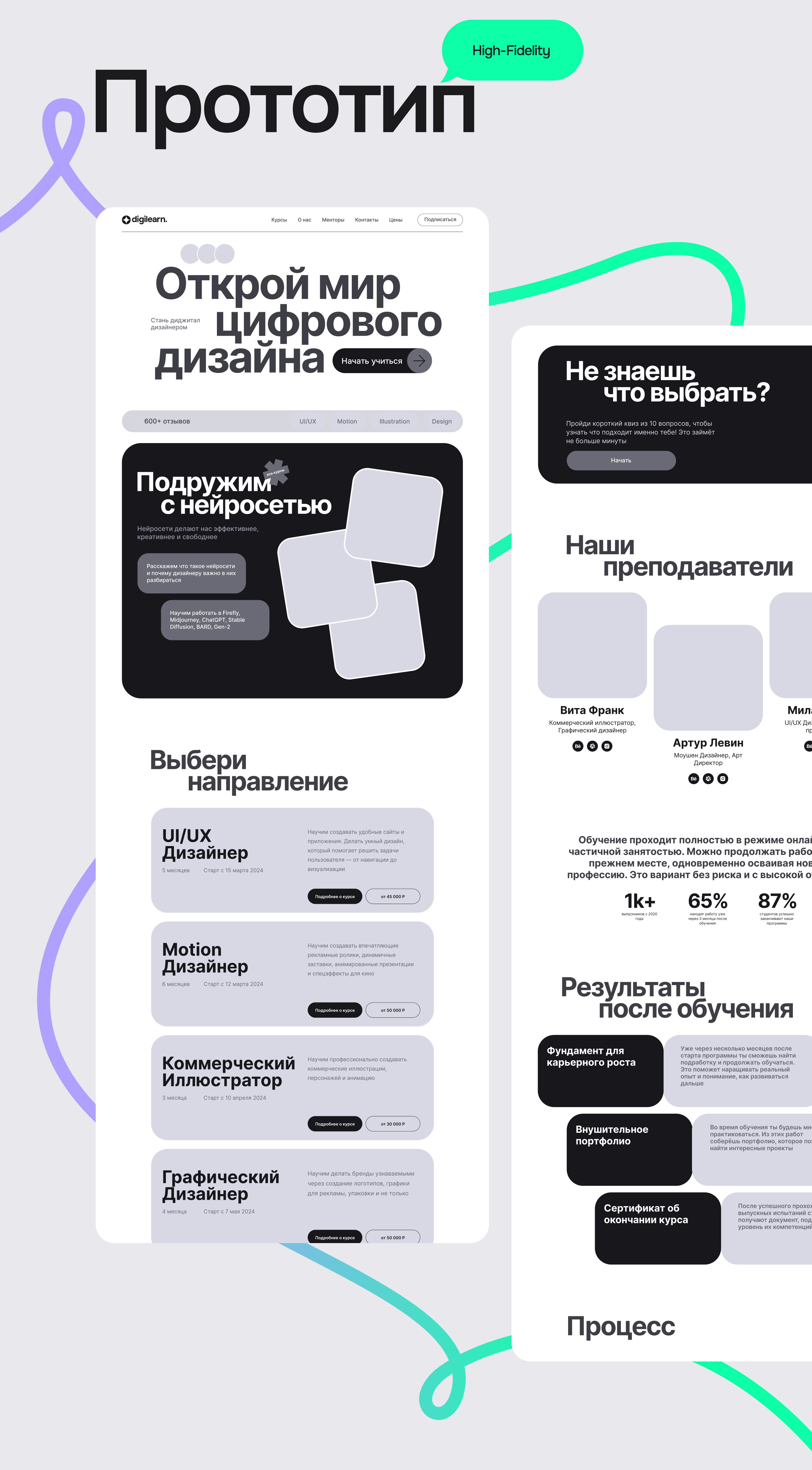 Digilearn Образовательная Онлайн Платформа — Изображение №13 — Интерфейсы на Dprofile