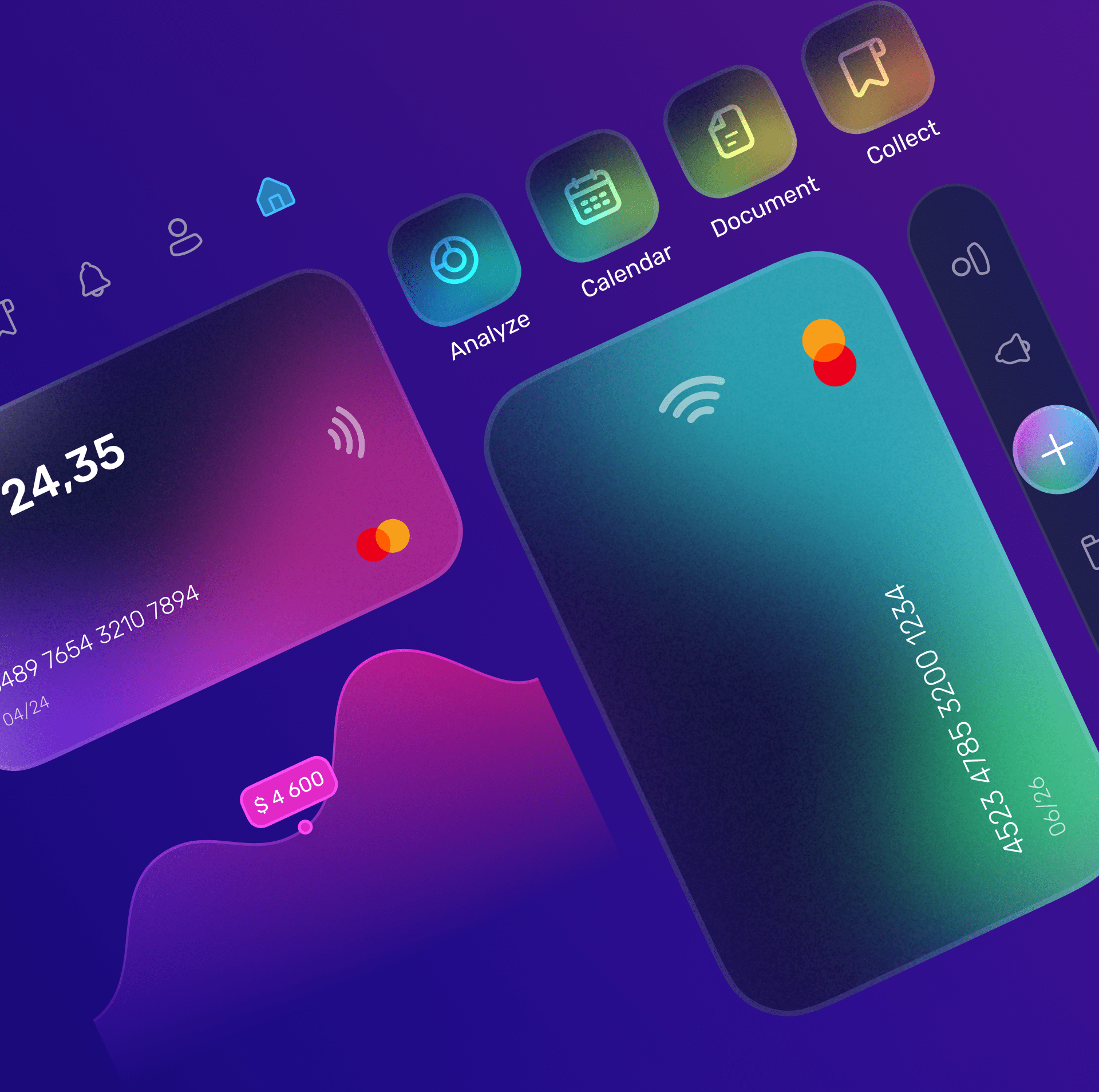 UI Mobile Banking App (Free) — Изображение №2 — Интерфейсы, Графика на Dprofile