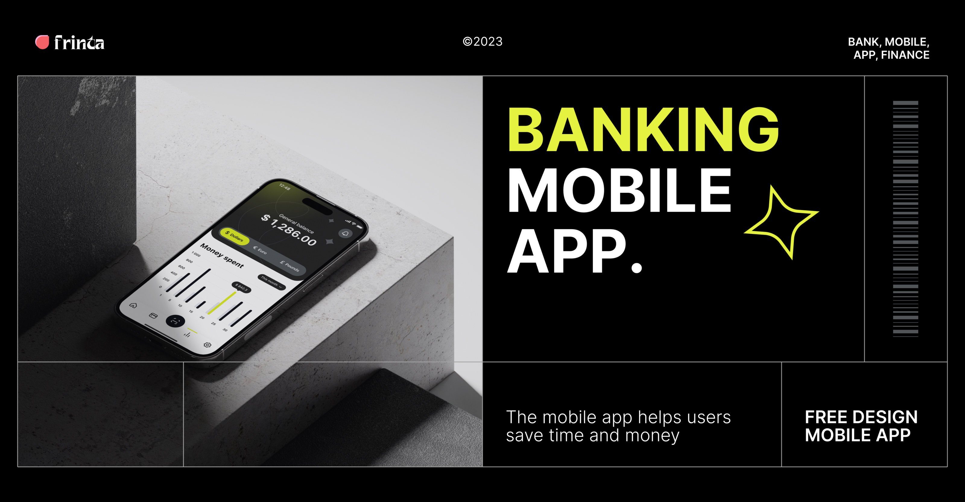 UI Mobile Banking App (Free) — Изображение №1 — Интерфейсы, Графика на Dprofile