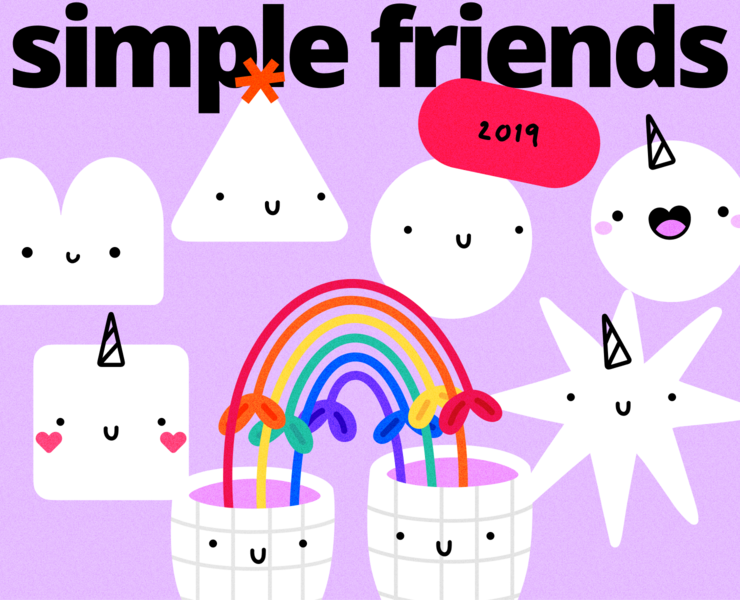 Character design «Simple friends» — Брендинг, Иллюстрация на Dprofile