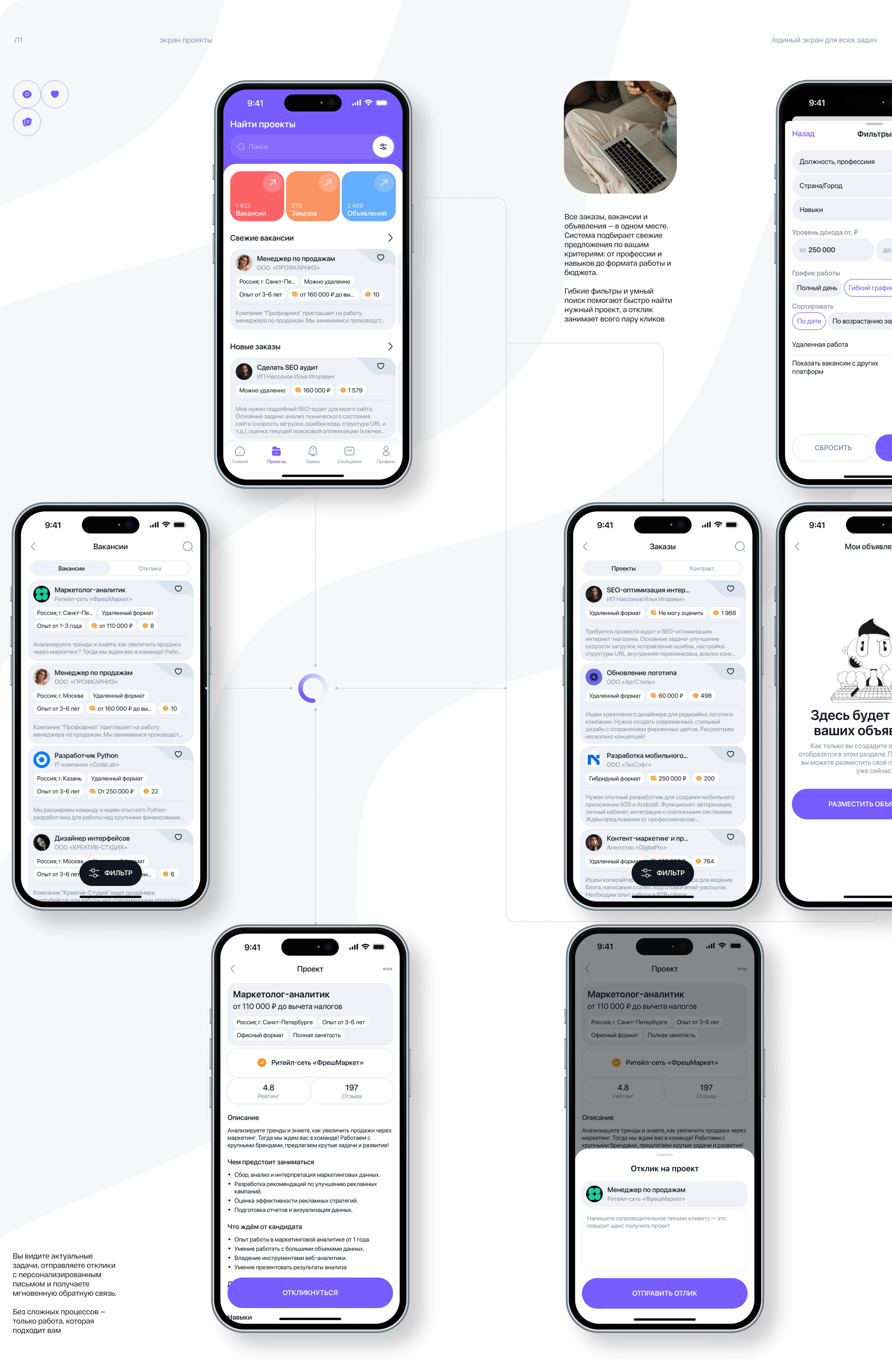 UniWork | Mobile App — Изображение №5 — Интерфейсы на Dprofile