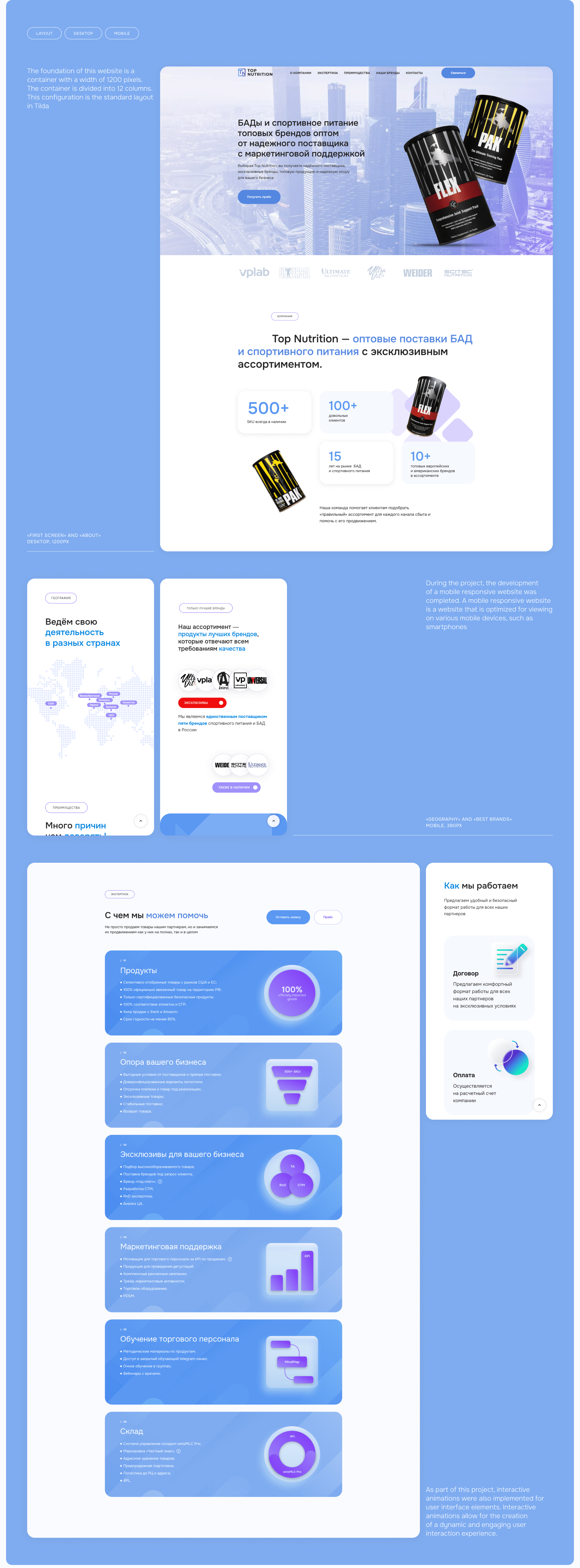 Sports nutrition «Top Nutrition». Landing page — Изображение №4 — Интерфейсы, Графика на Dprofile