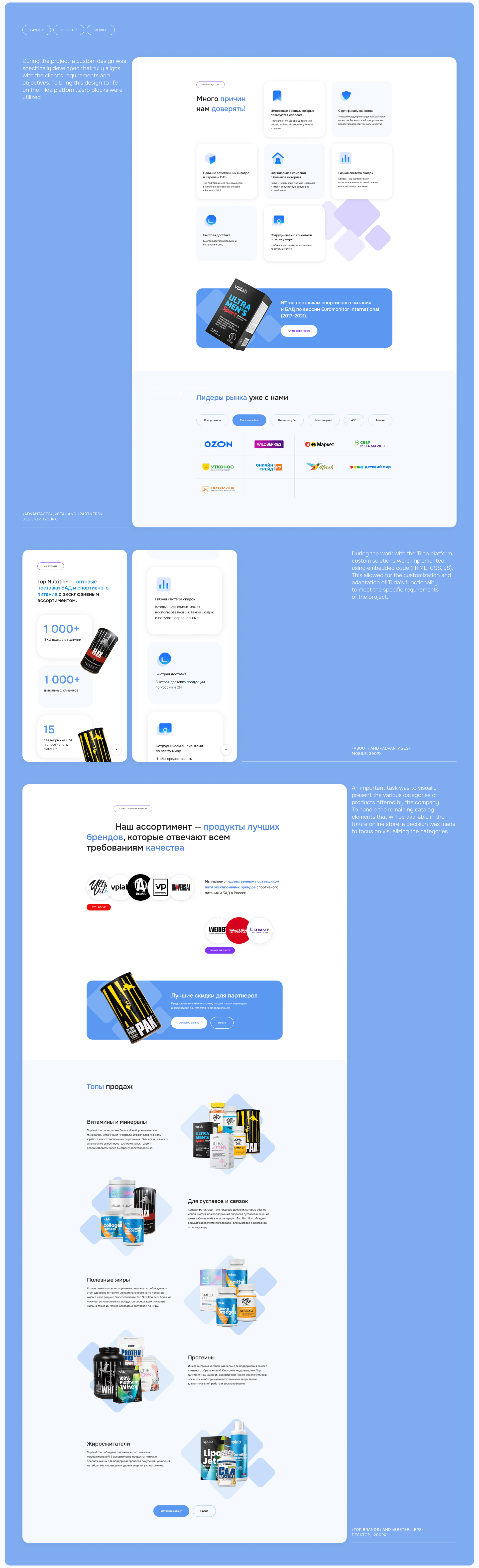 Sports nutrition «Top Nutrition». Landing page — Изображение №10 — Интерфейсы, Графика на Dprofile