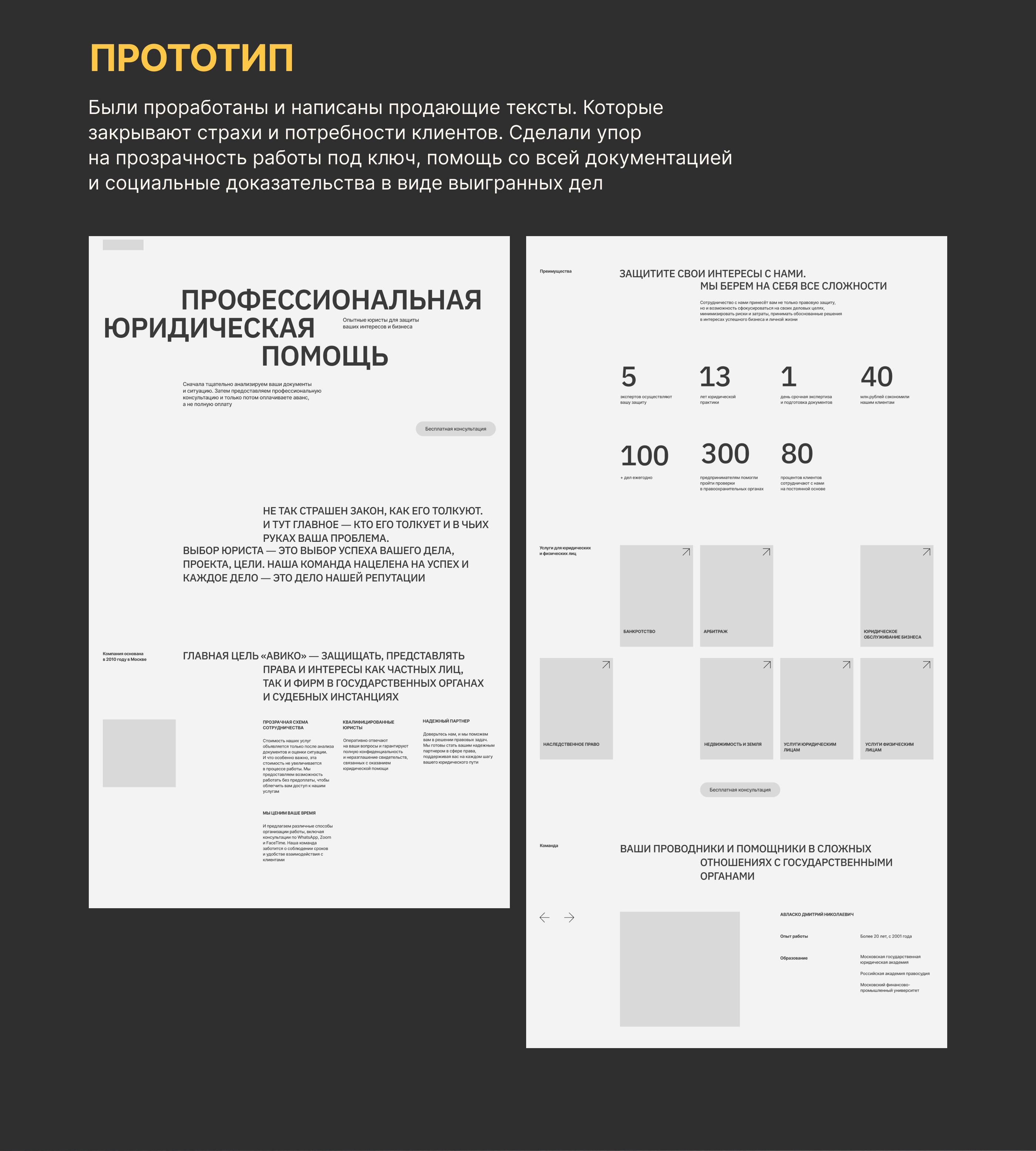 Сайт для юридической компании — Изображение №4 — Интерфейсы на Dprofile