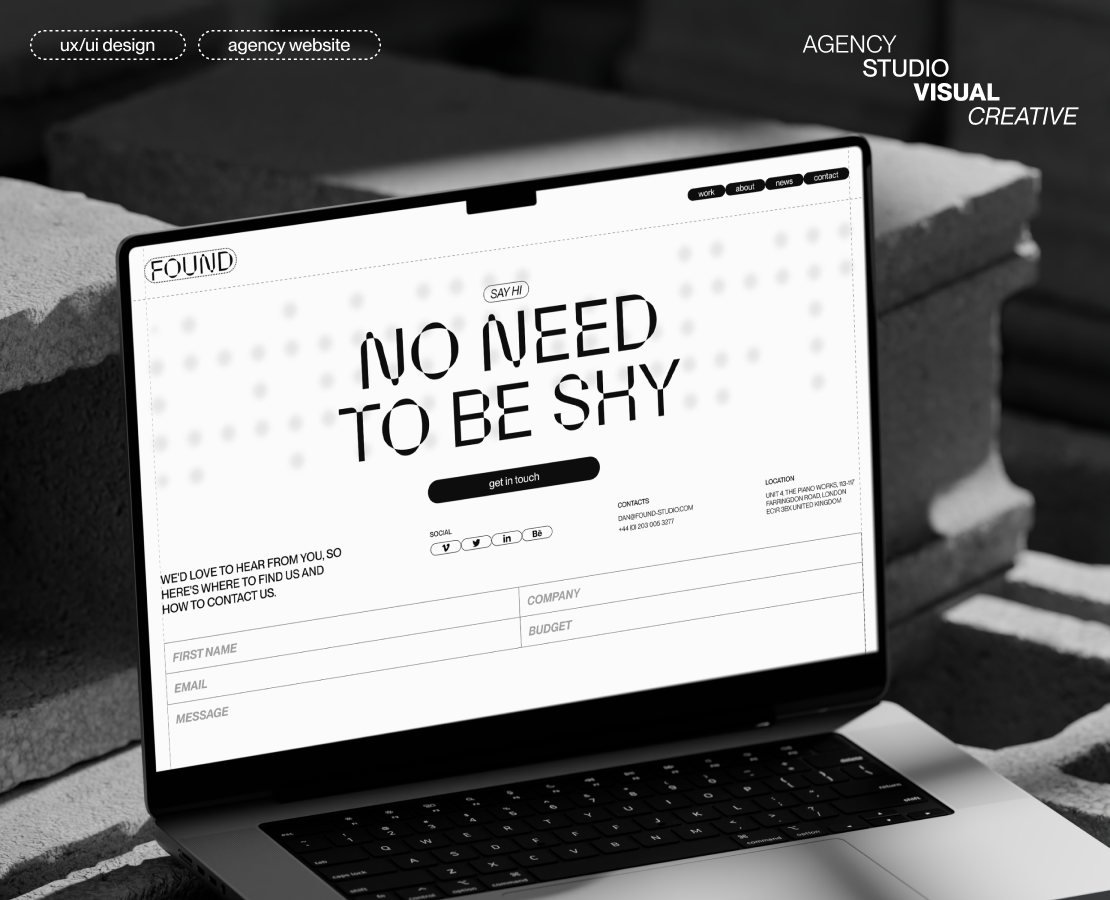 FOUND | Agency Website UX/UI на Dprofile