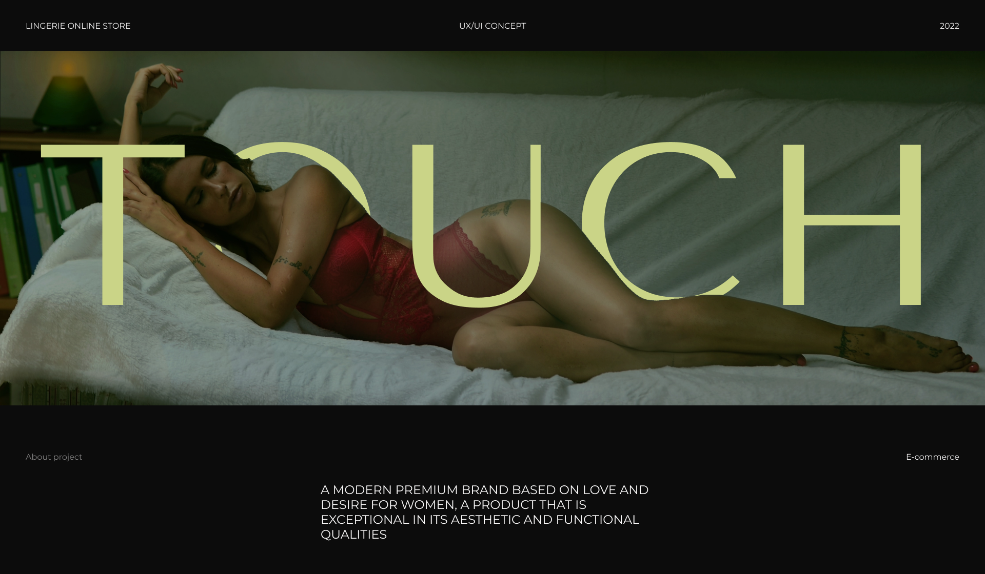 Lingerie online store | E-commerce | UX/UI concept — Изображение №1 — Интерфейсы, Брендинг, Маркетинг на Dprofile